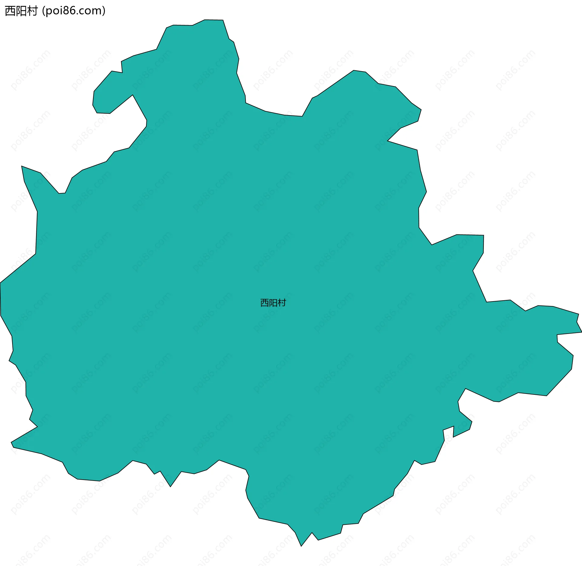 西阳村边界地图