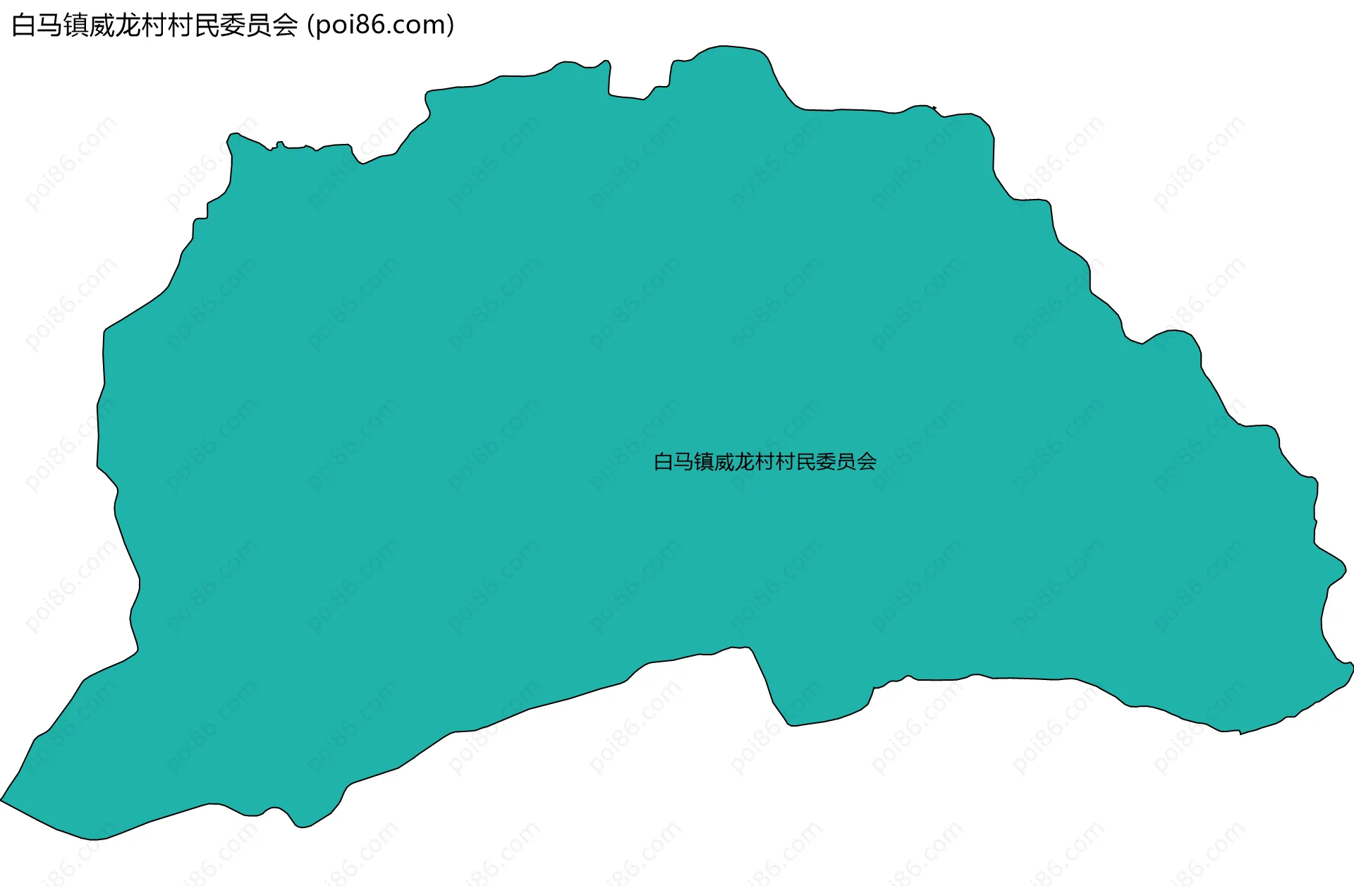 白马镇威龙村村民委员会边界地图