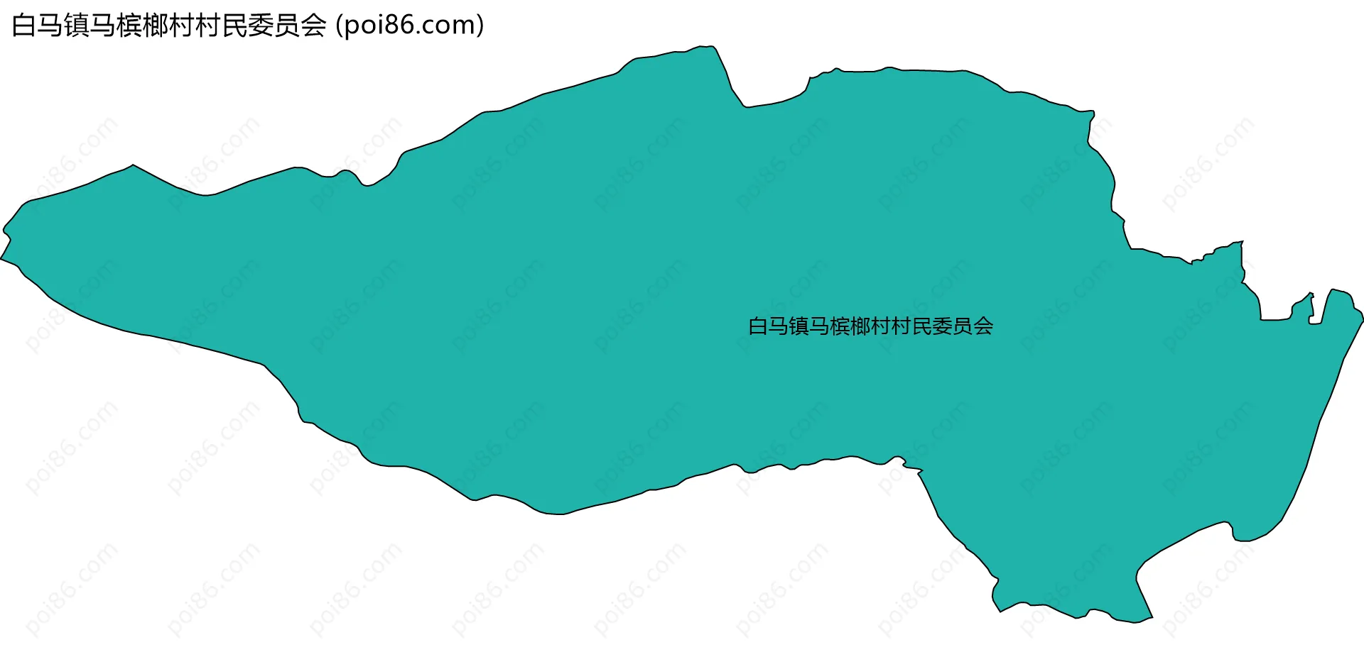 白马镇马槟榔村村民委员会边界地图