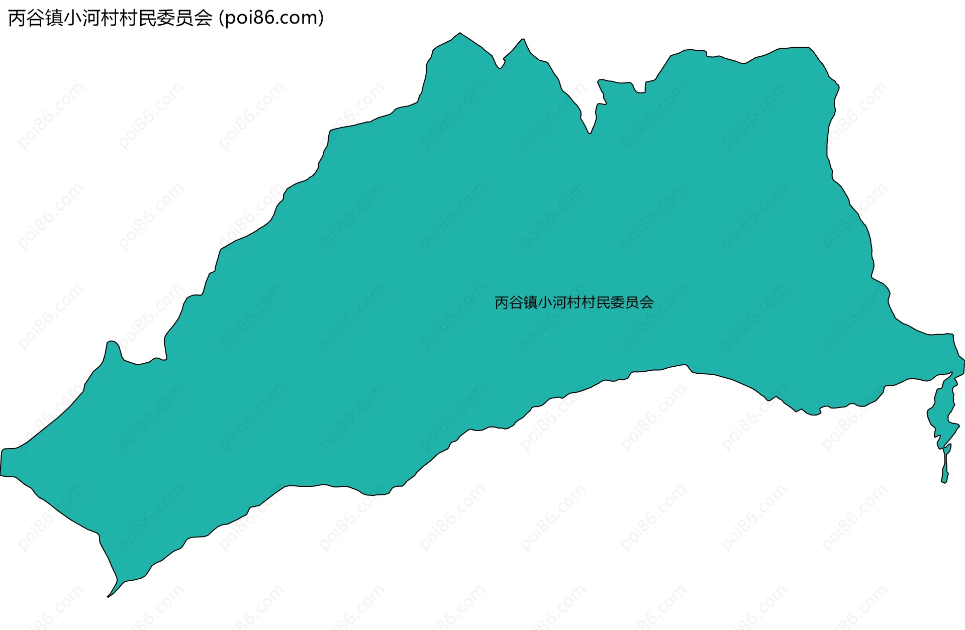 丙谷镇小河村村民委员会边界地图