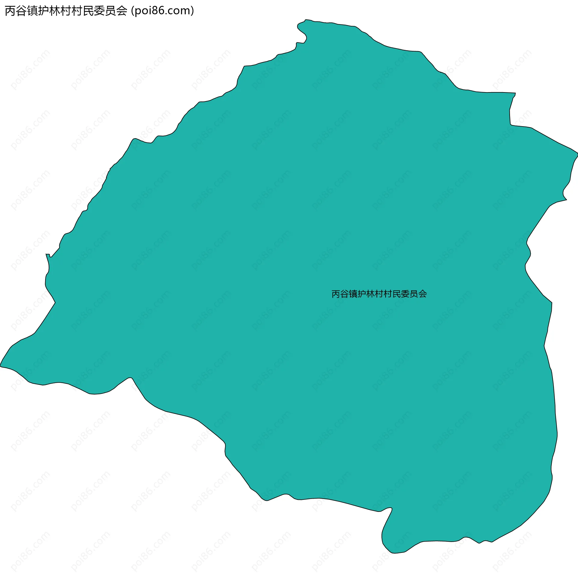 丙谷镇护林村村民委员会边界地图