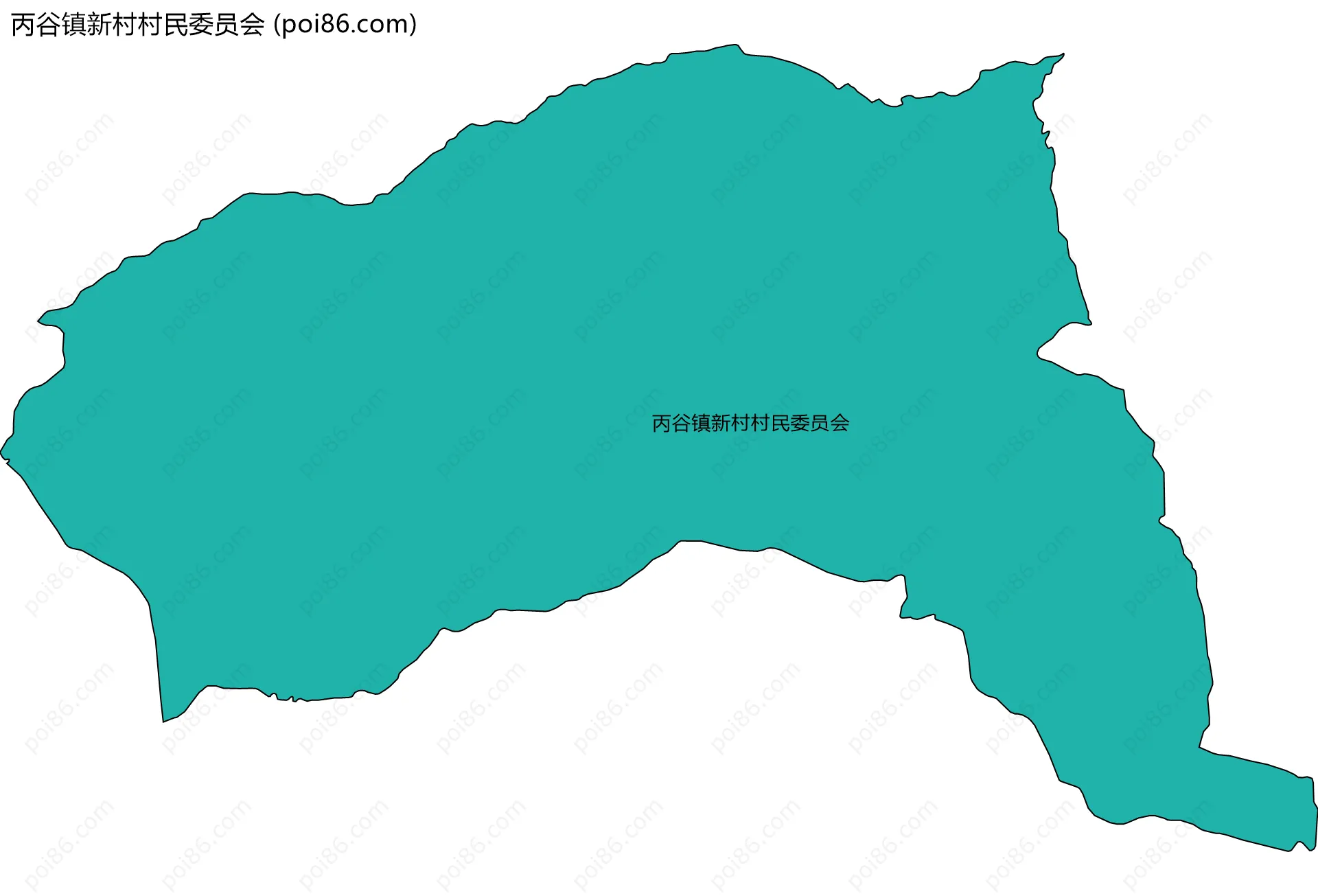 丙谷镇新村村民委员会边界地图