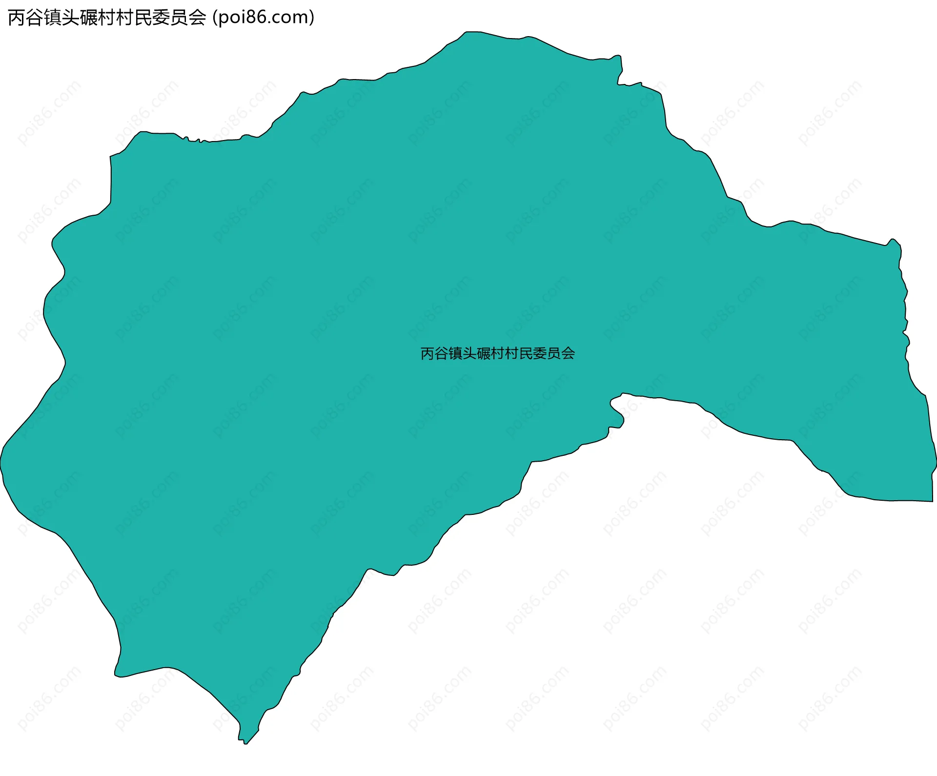 丙谷镇头碾村村民委员会边界地图