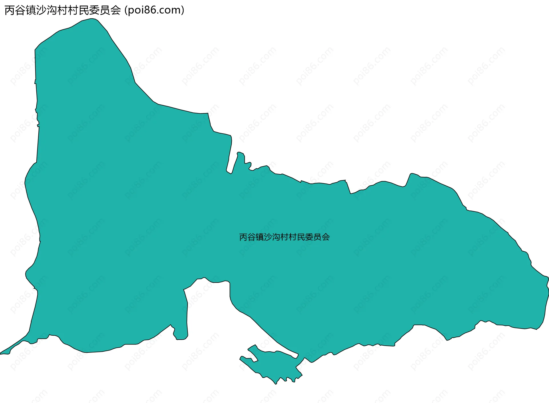 丙谷镇沙沟村村民委员会边界地图