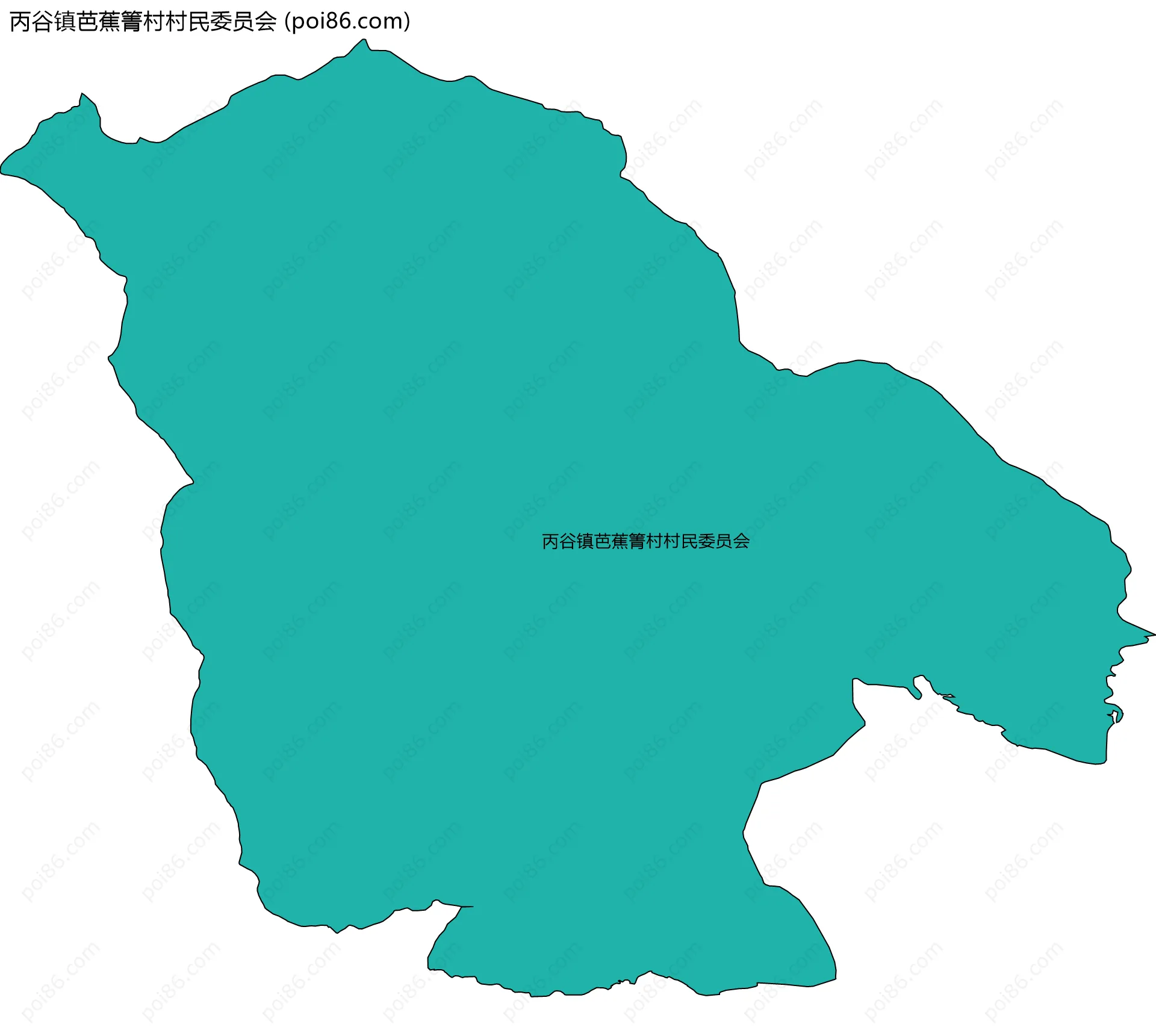 丙谷镇芭蕉箐村村民委员会边界地图