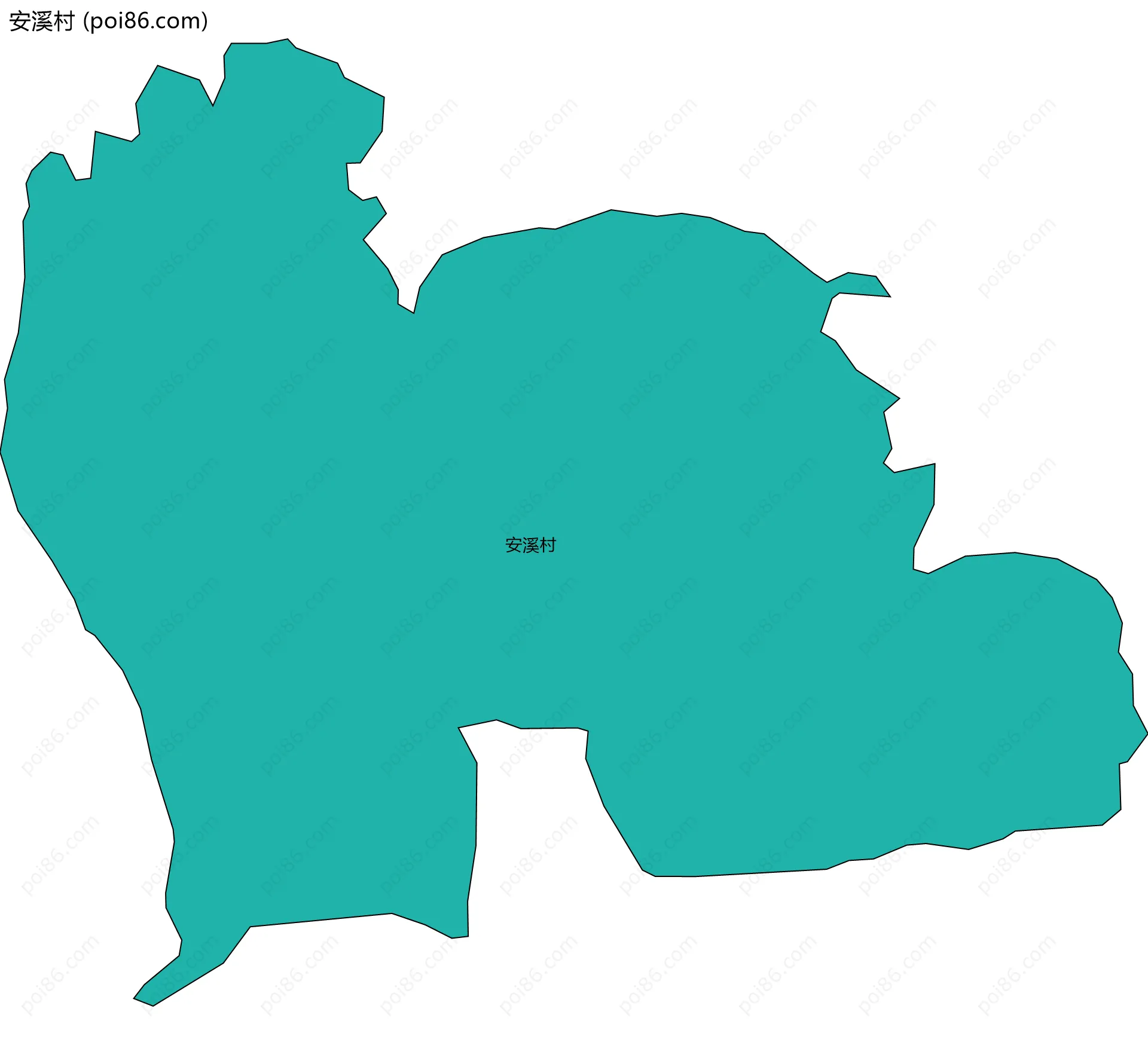 安溪村边界地图