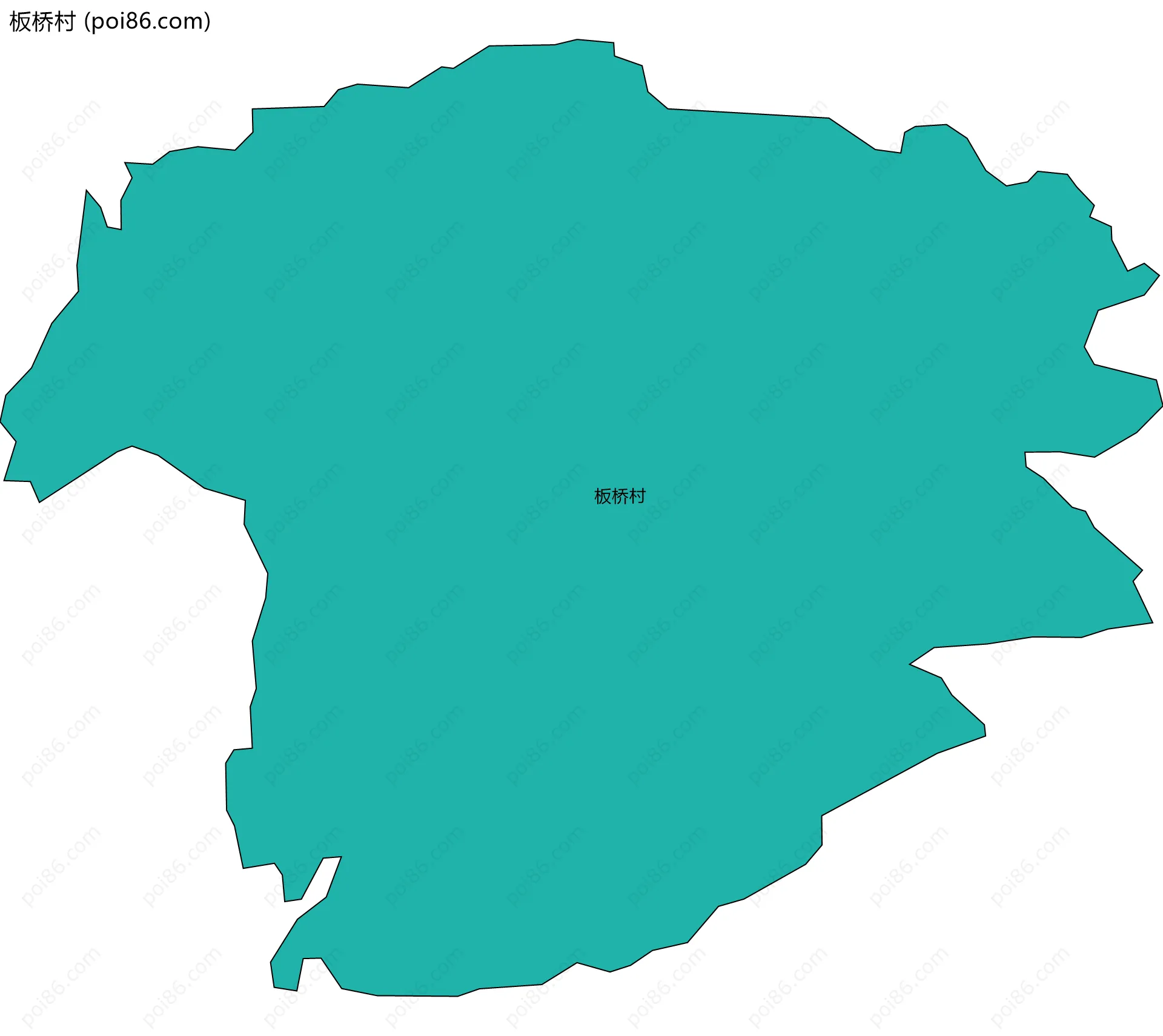 板桥村边界地图