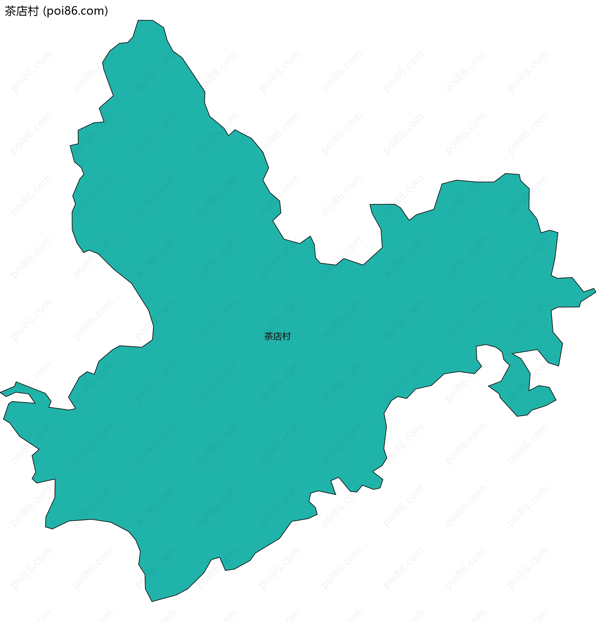 茶店村边界地图
