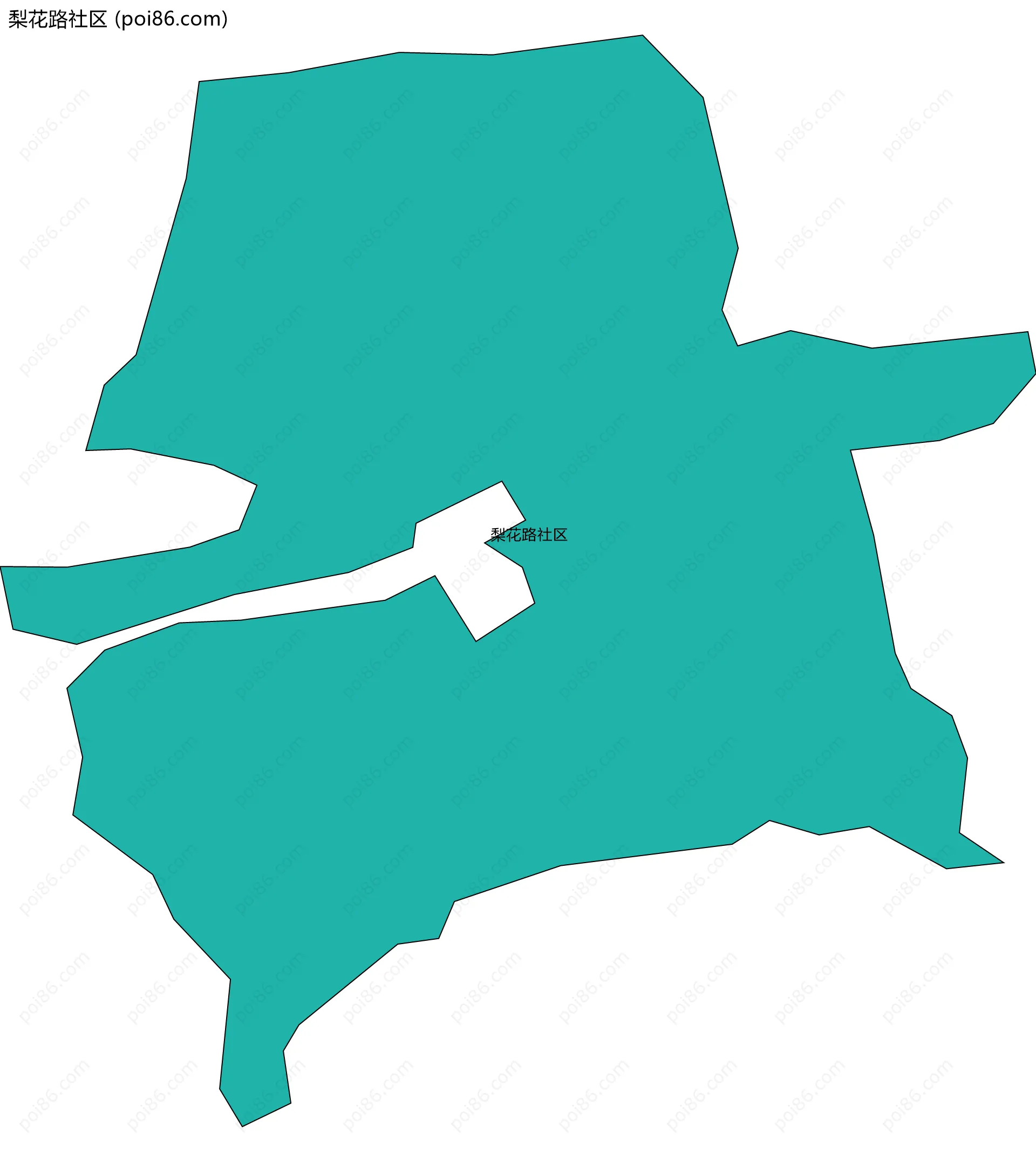 梨花路社区边界地图