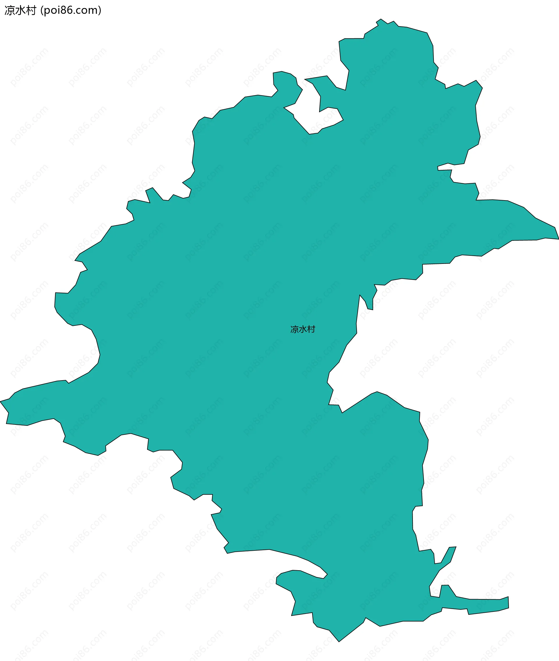 凉水村边界地图