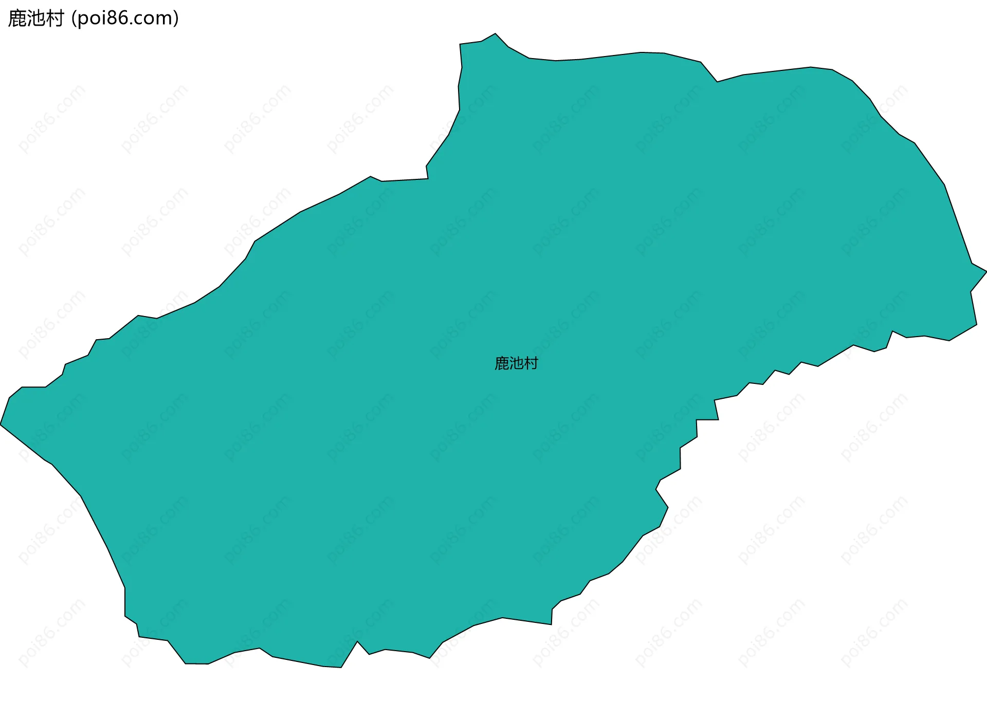 鹿池村边界地图