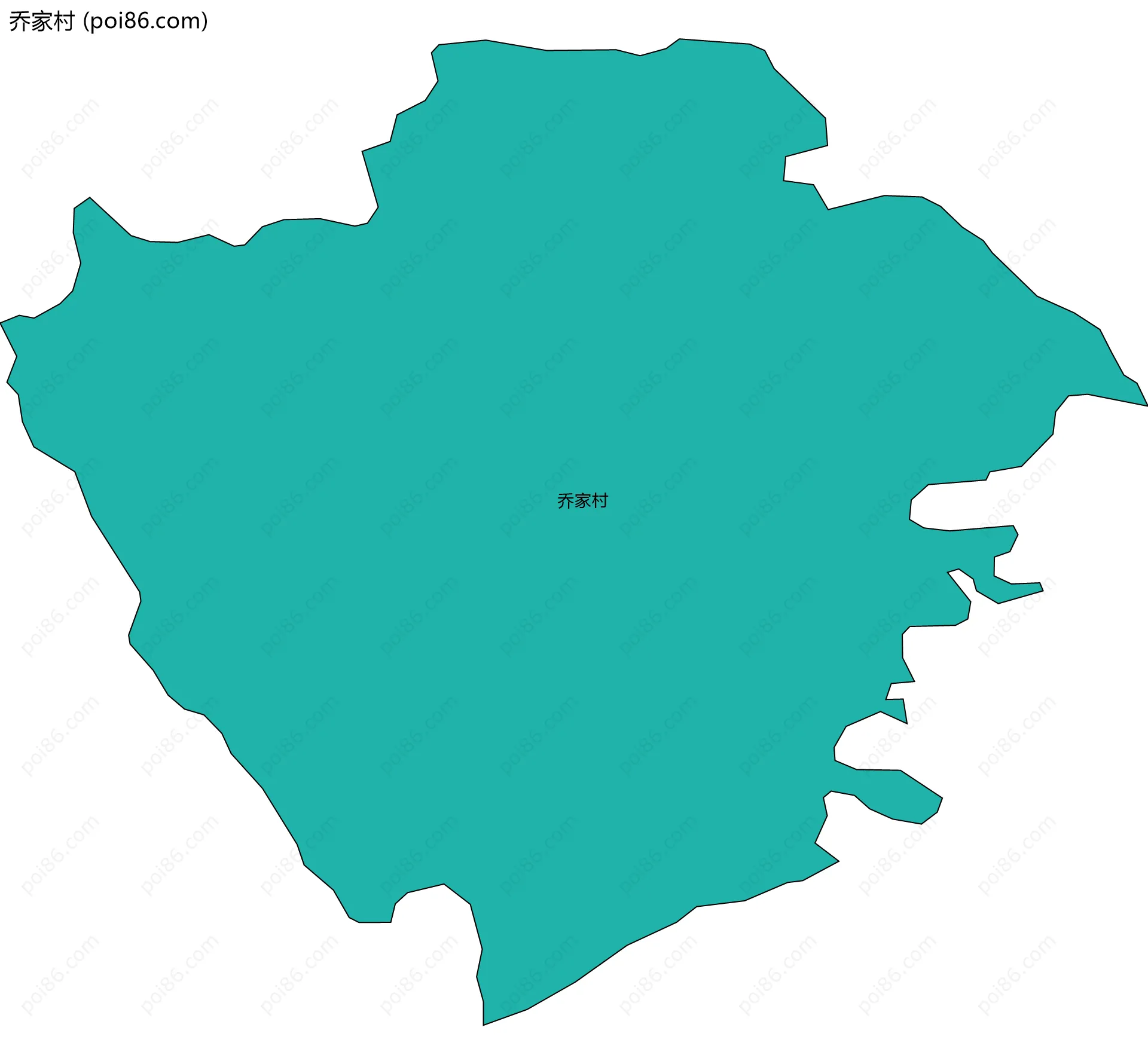 乔家村边界地图
