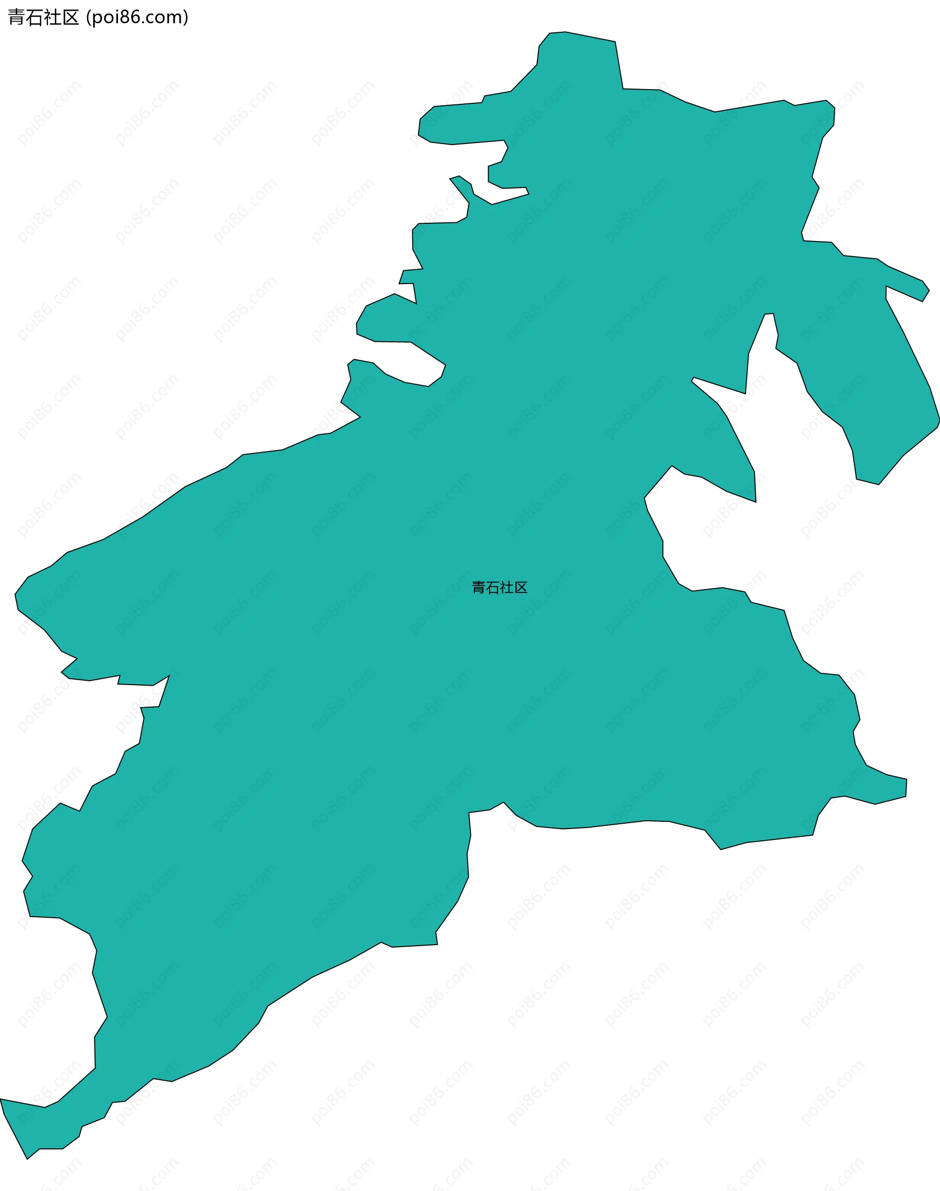青石社区边界地图