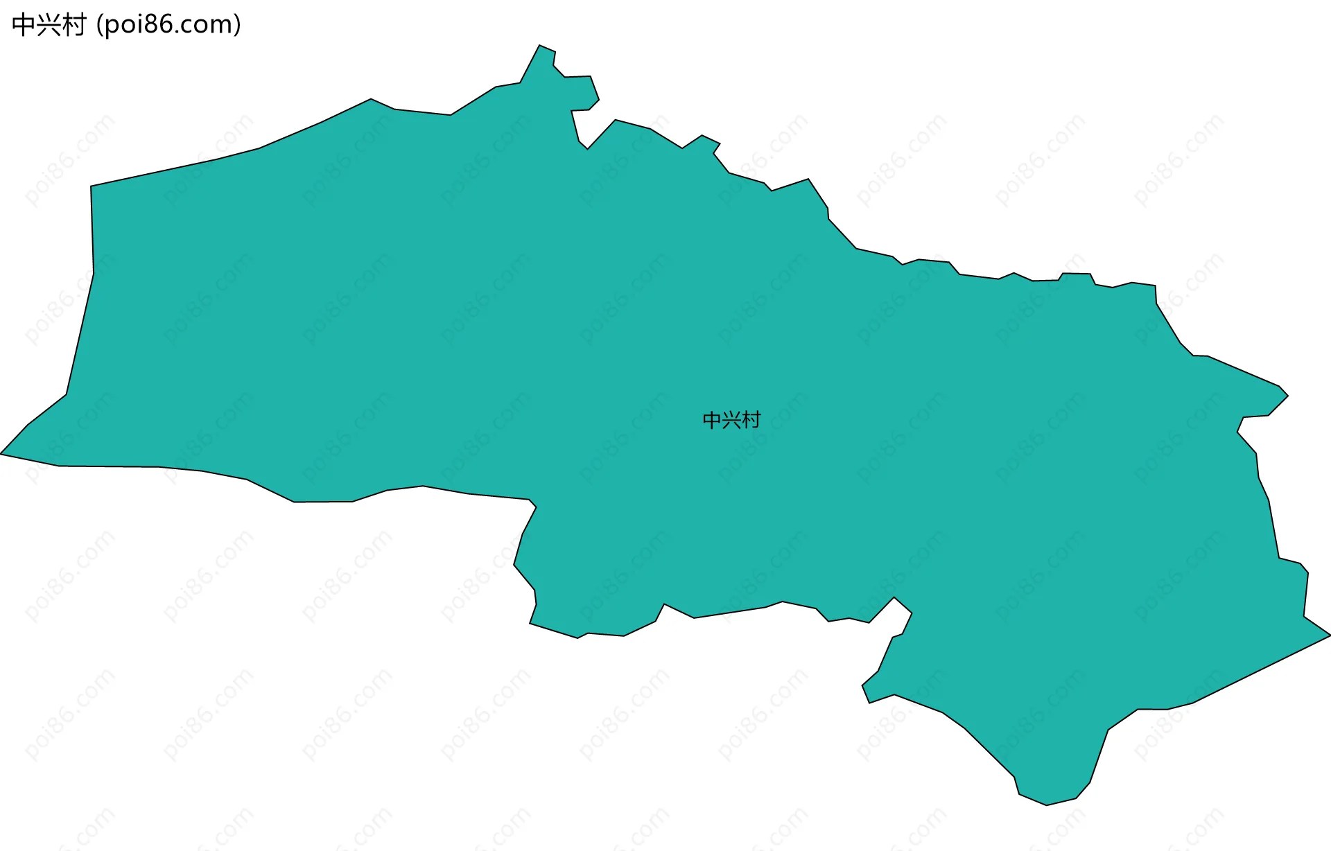 中兴村边界地图