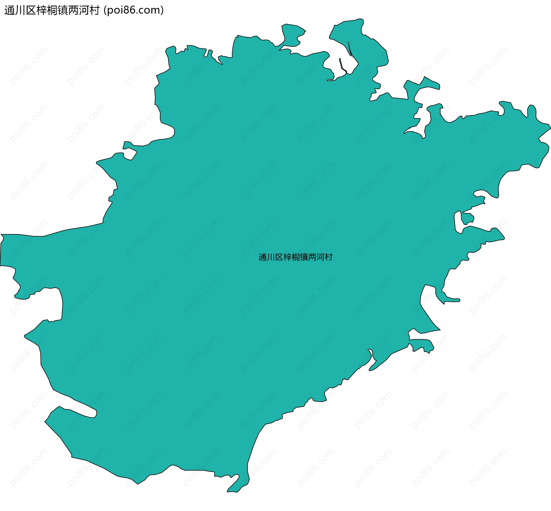 通川区梓桐镇两河村边界地图