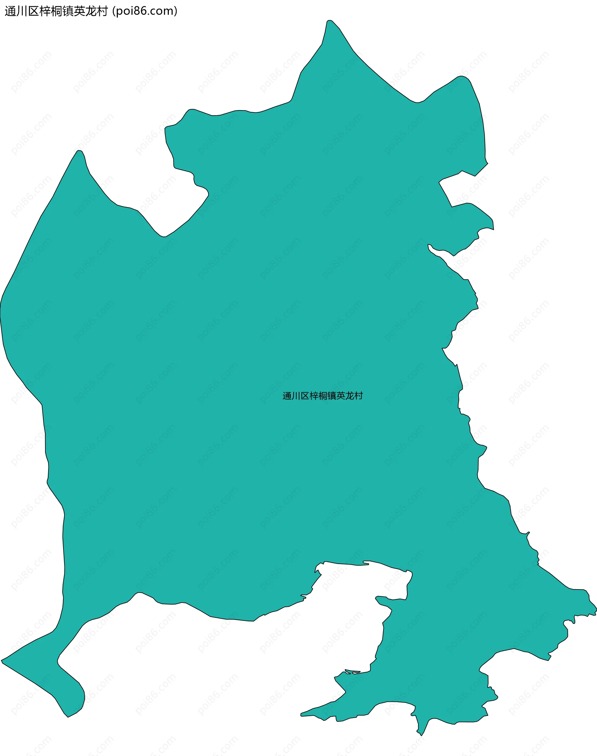 通川区梓桐镇英龙村边界地图