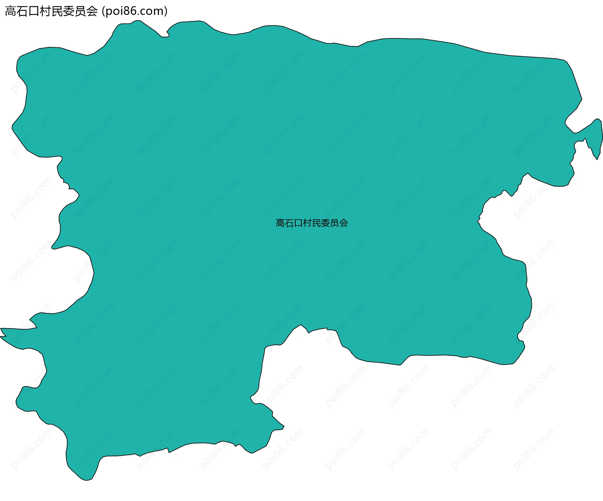 高石口村民委员会边界地图