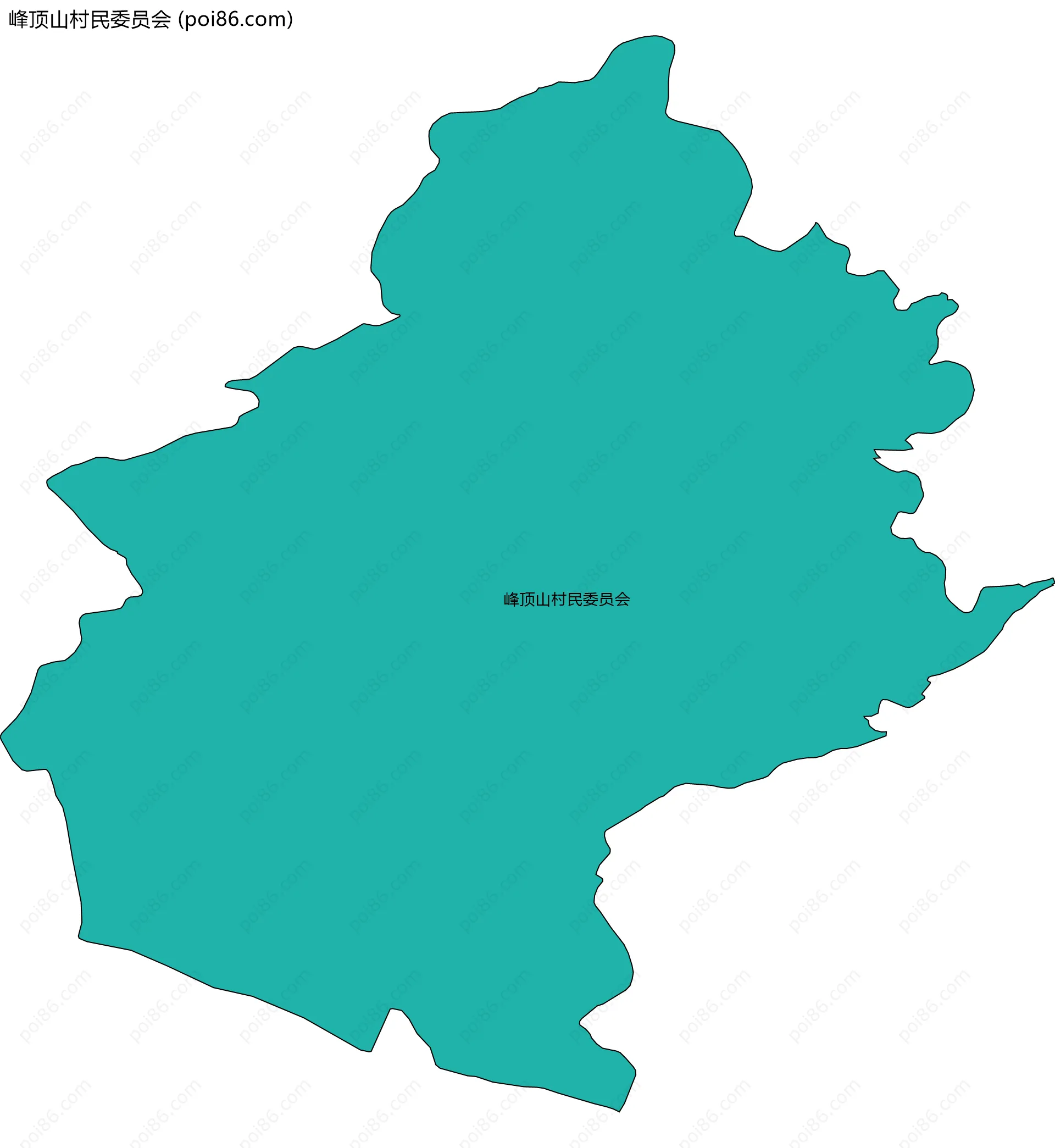 峰顶山村民委员会边界地图