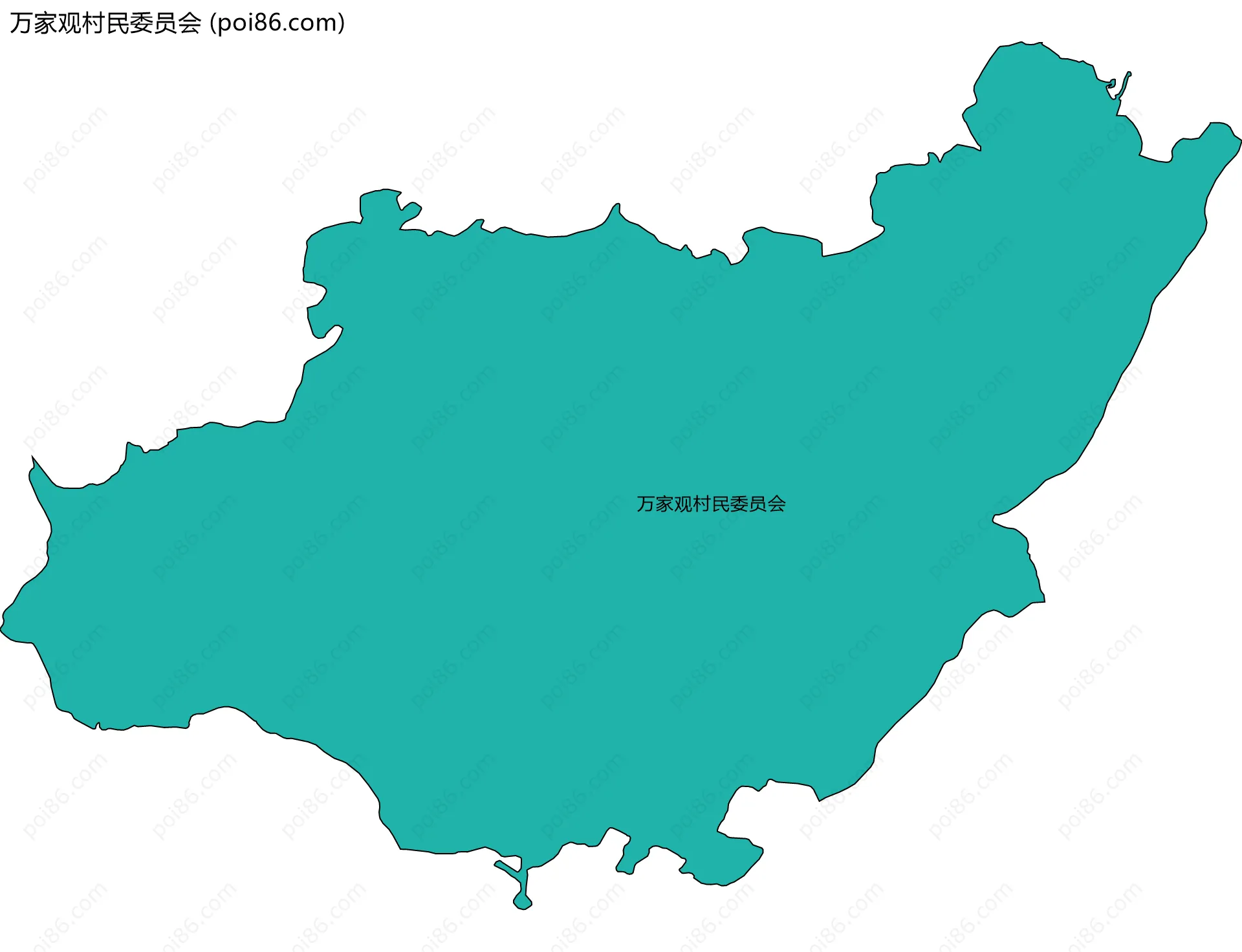 万家观村民委员会边界地图