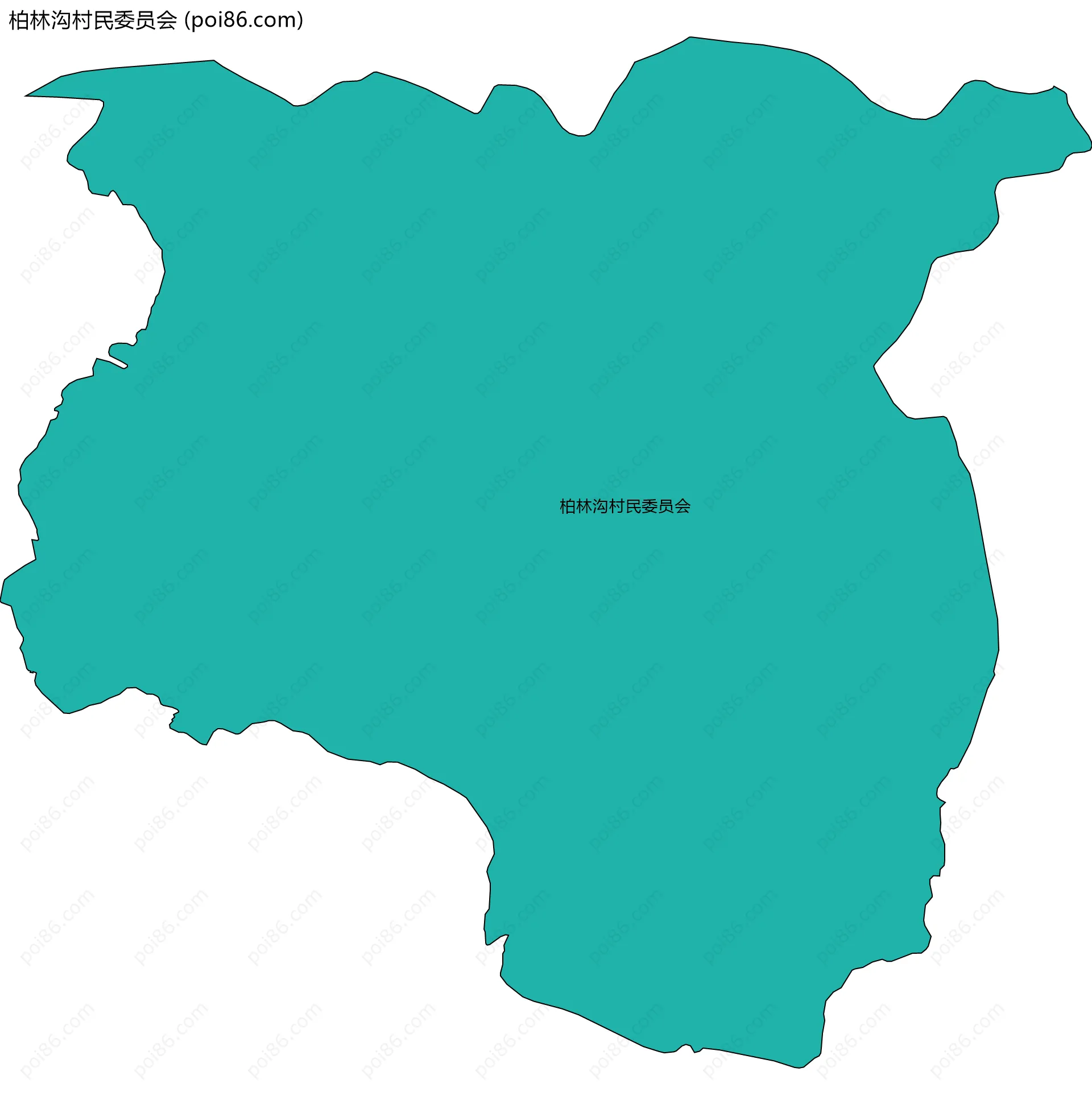 柏林沟村民委员会边界地图