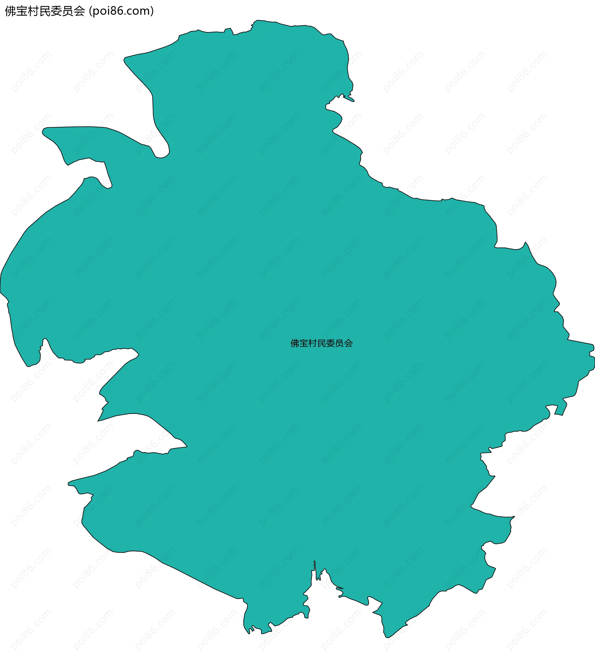 佛宝村民委员会边界地图