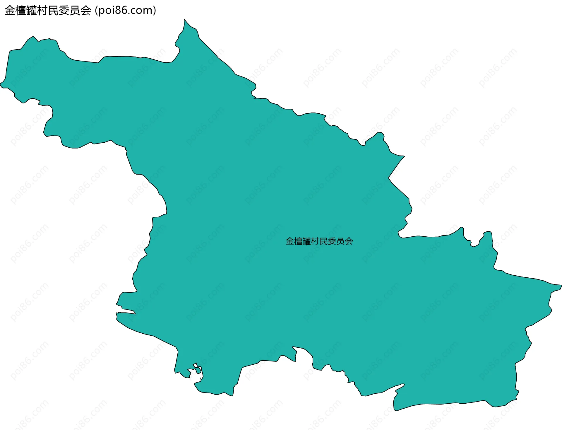 金檀罐村民委员会边界地图