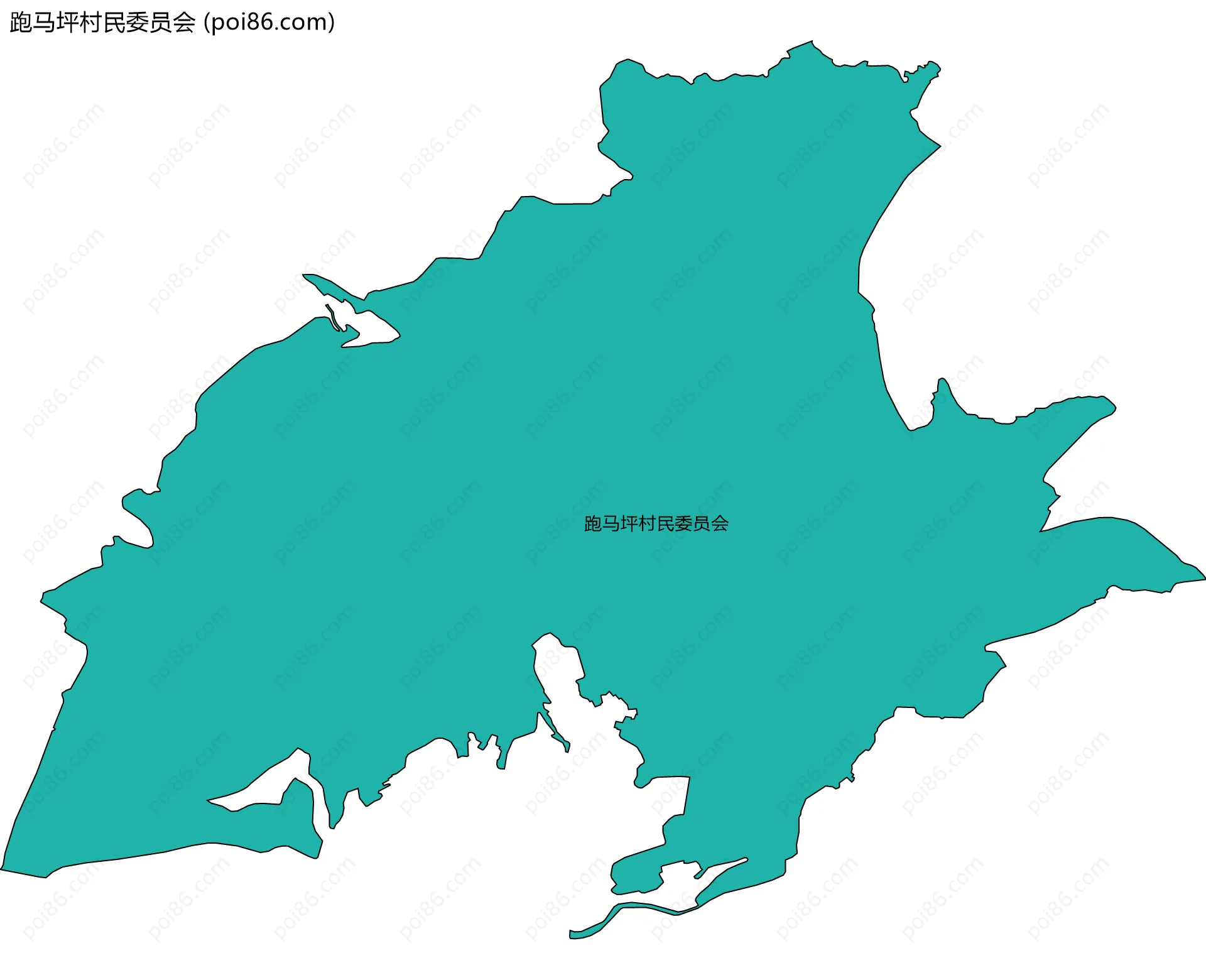 跑马坪村民委员会边界地图