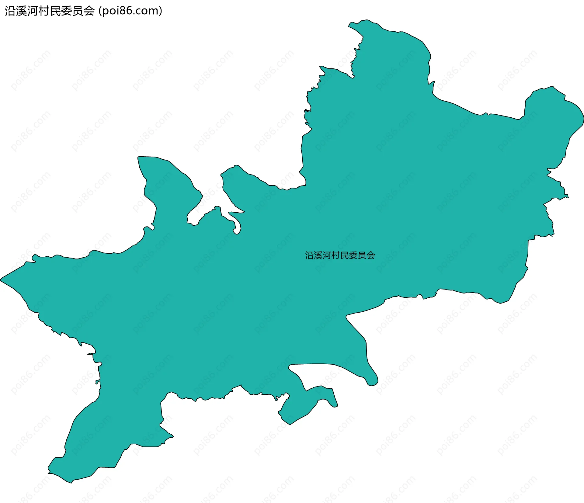 沿溪河村民委员会边界地图