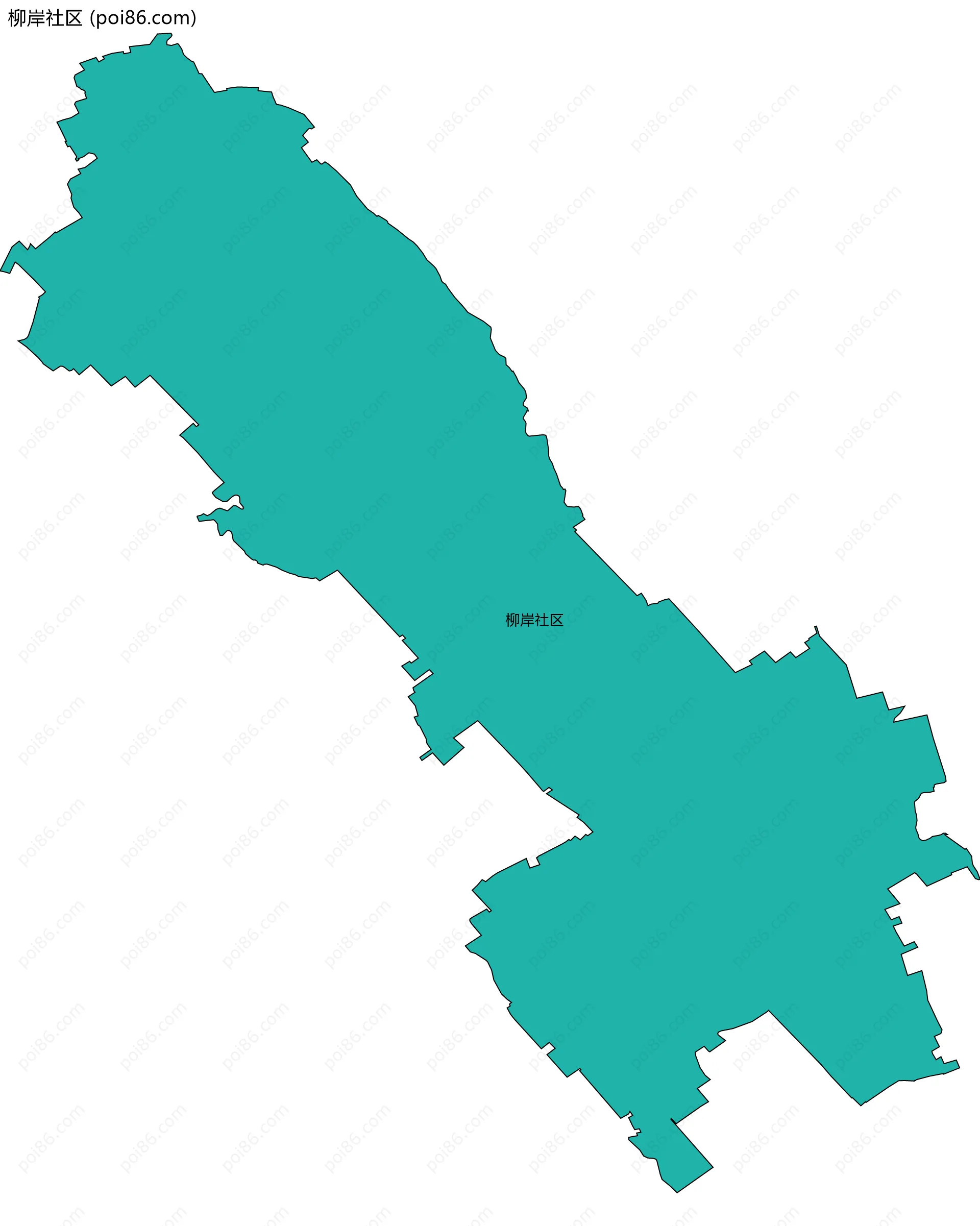柳岸社区边界地图