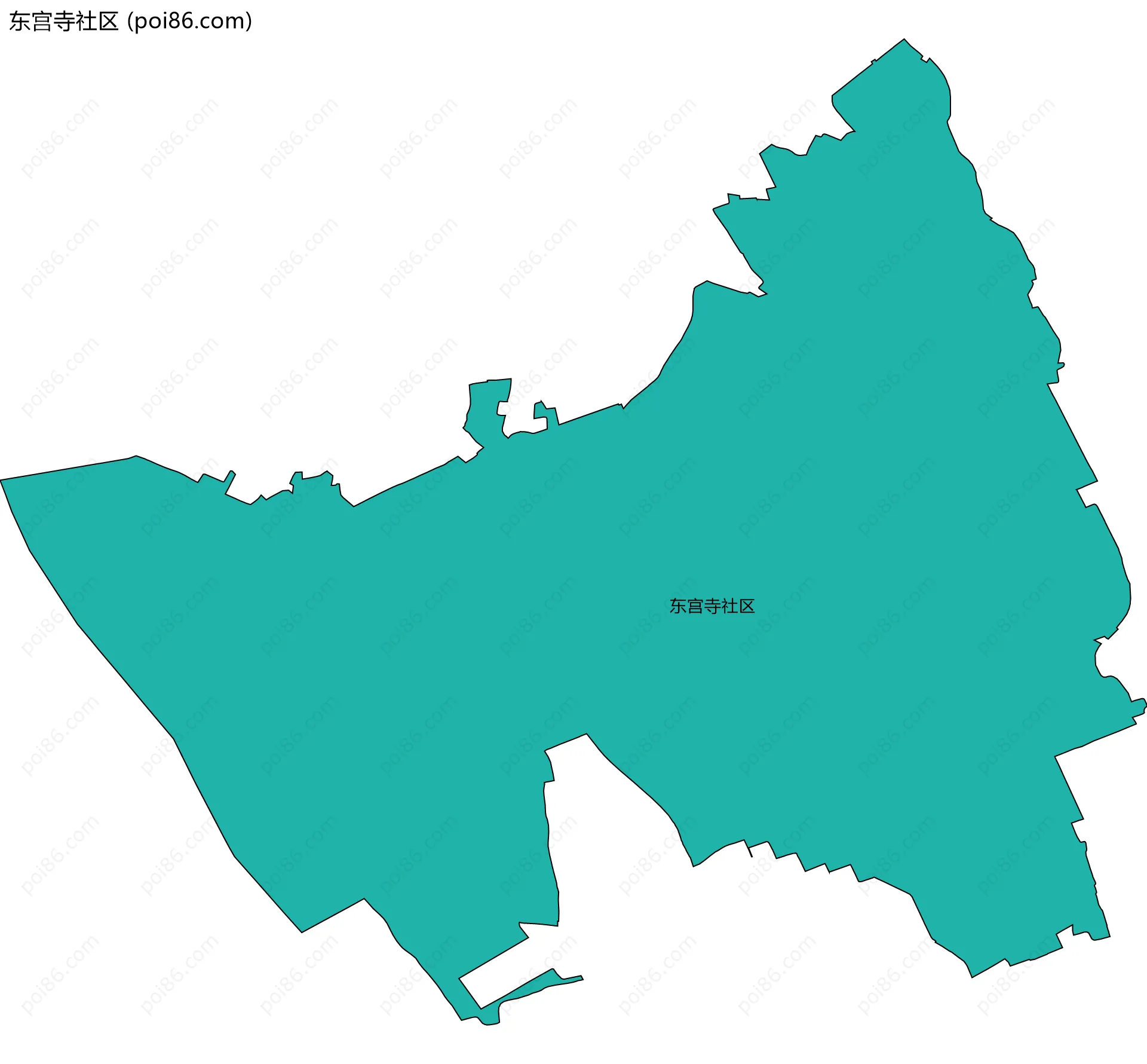 东宫寺社区边界地图