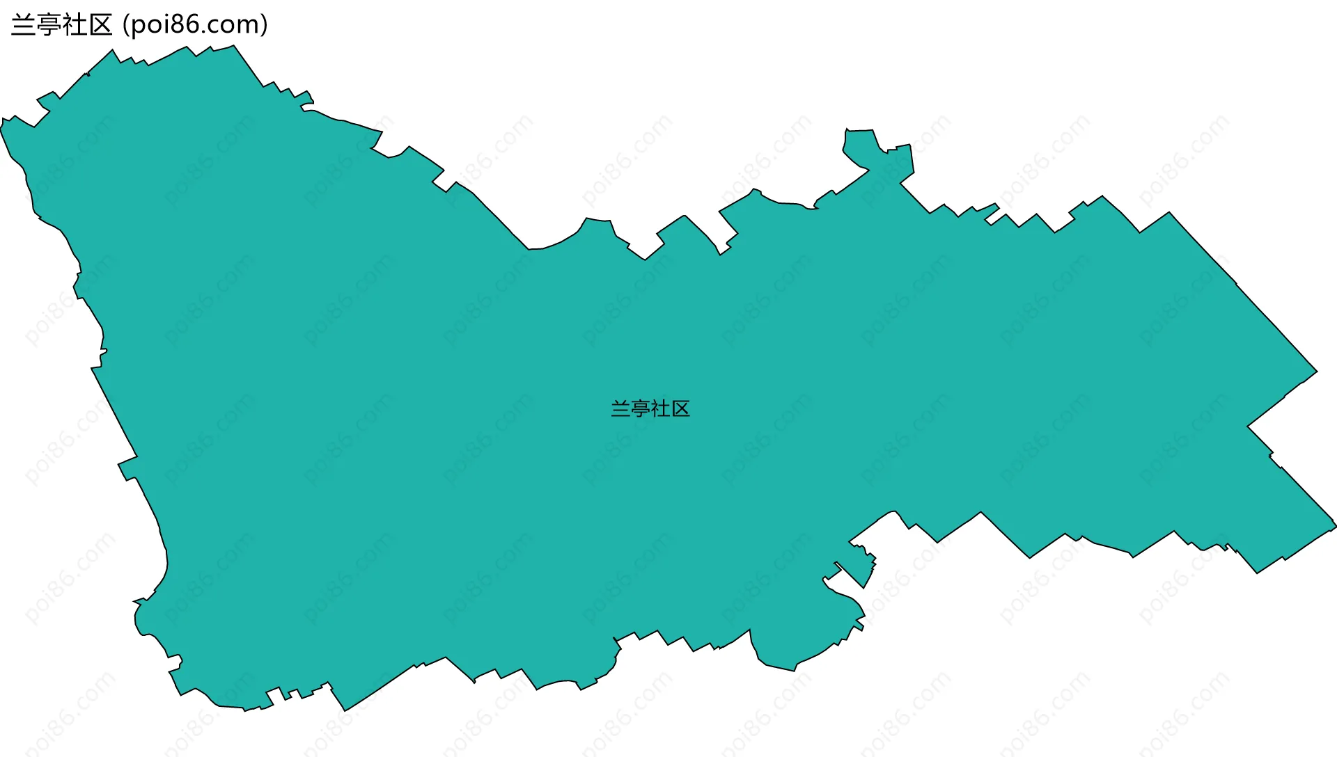 兰亭社区边界地图