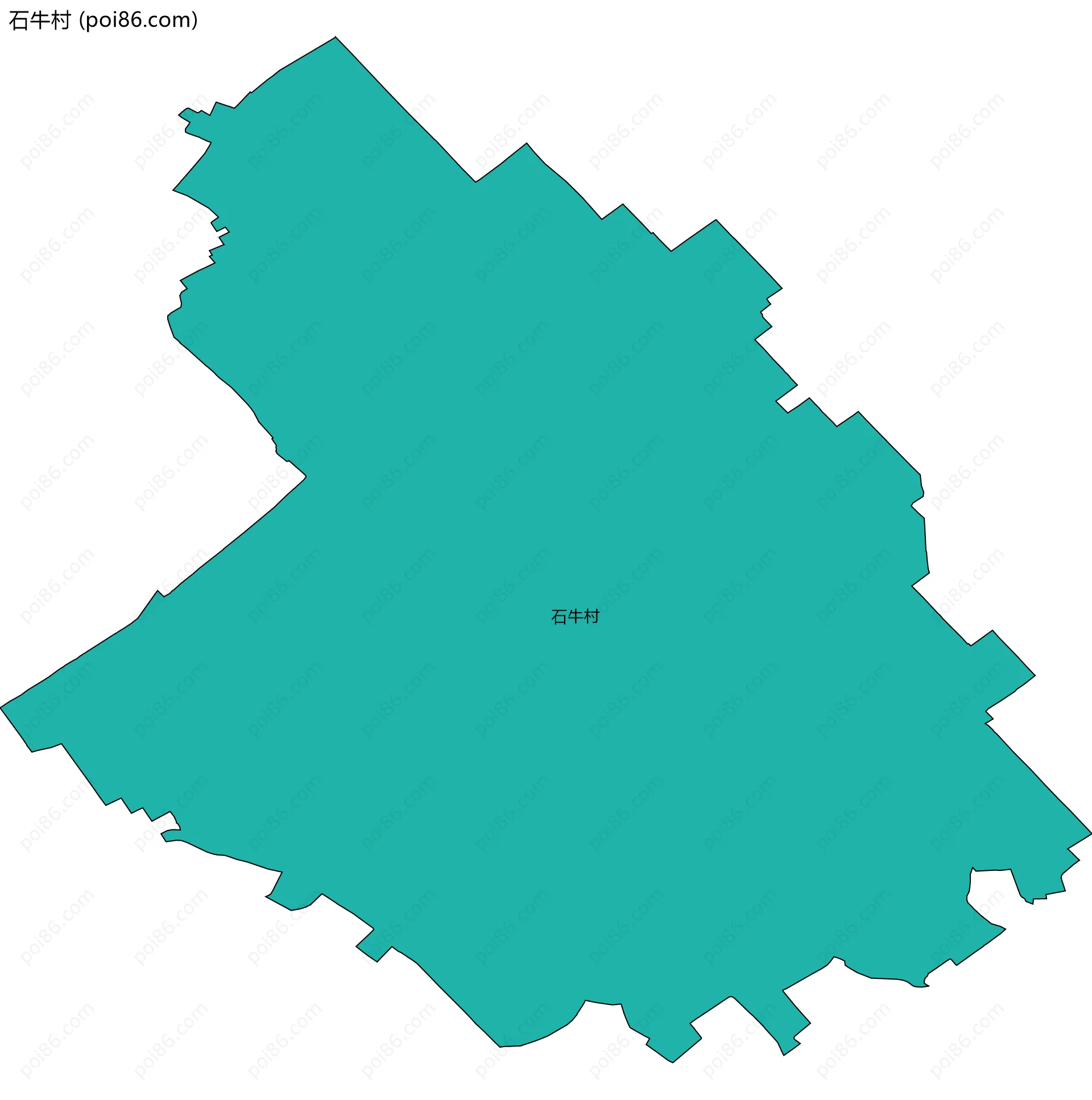 石牛村边界地图