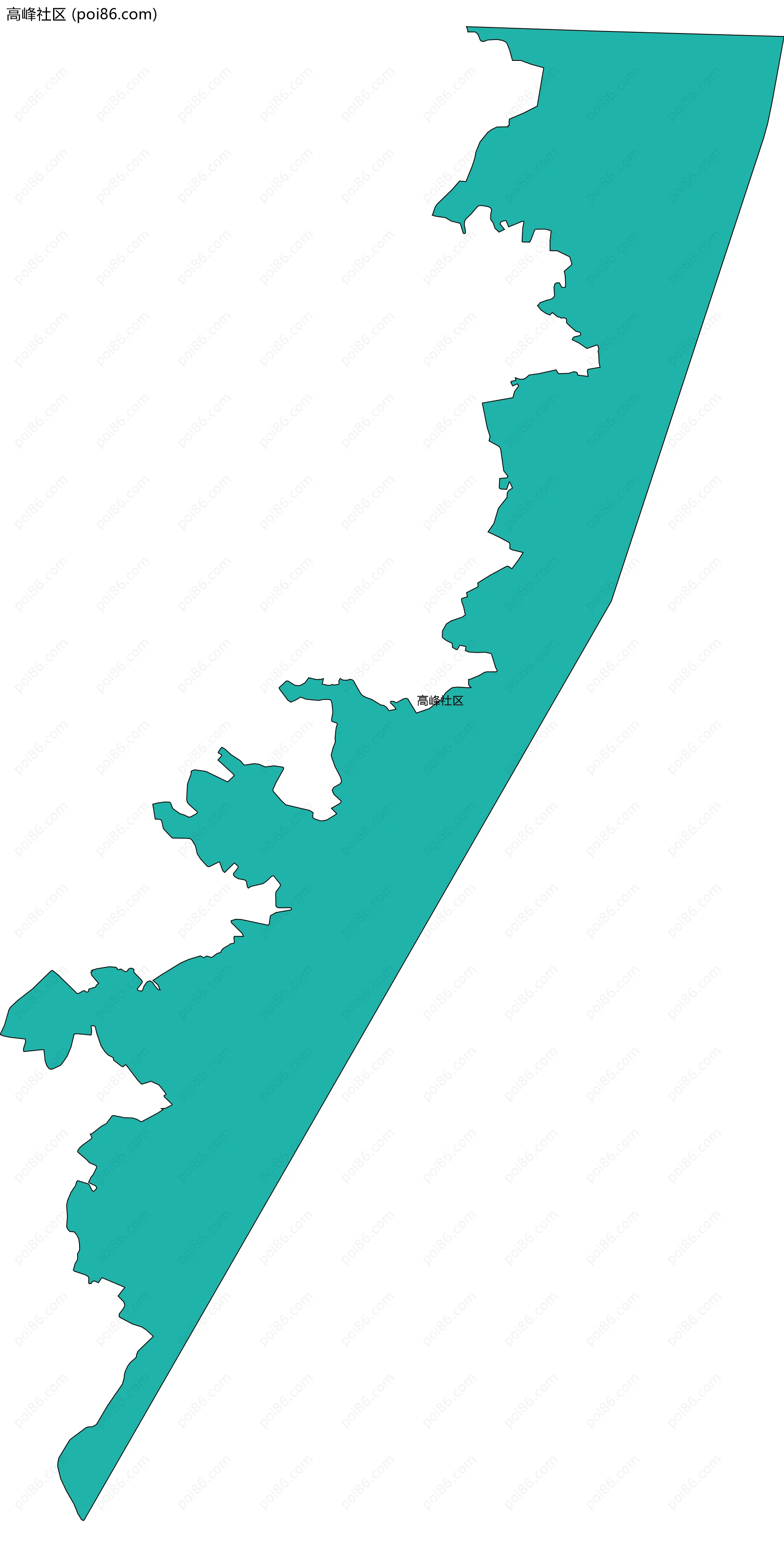 高峰社区边界地图