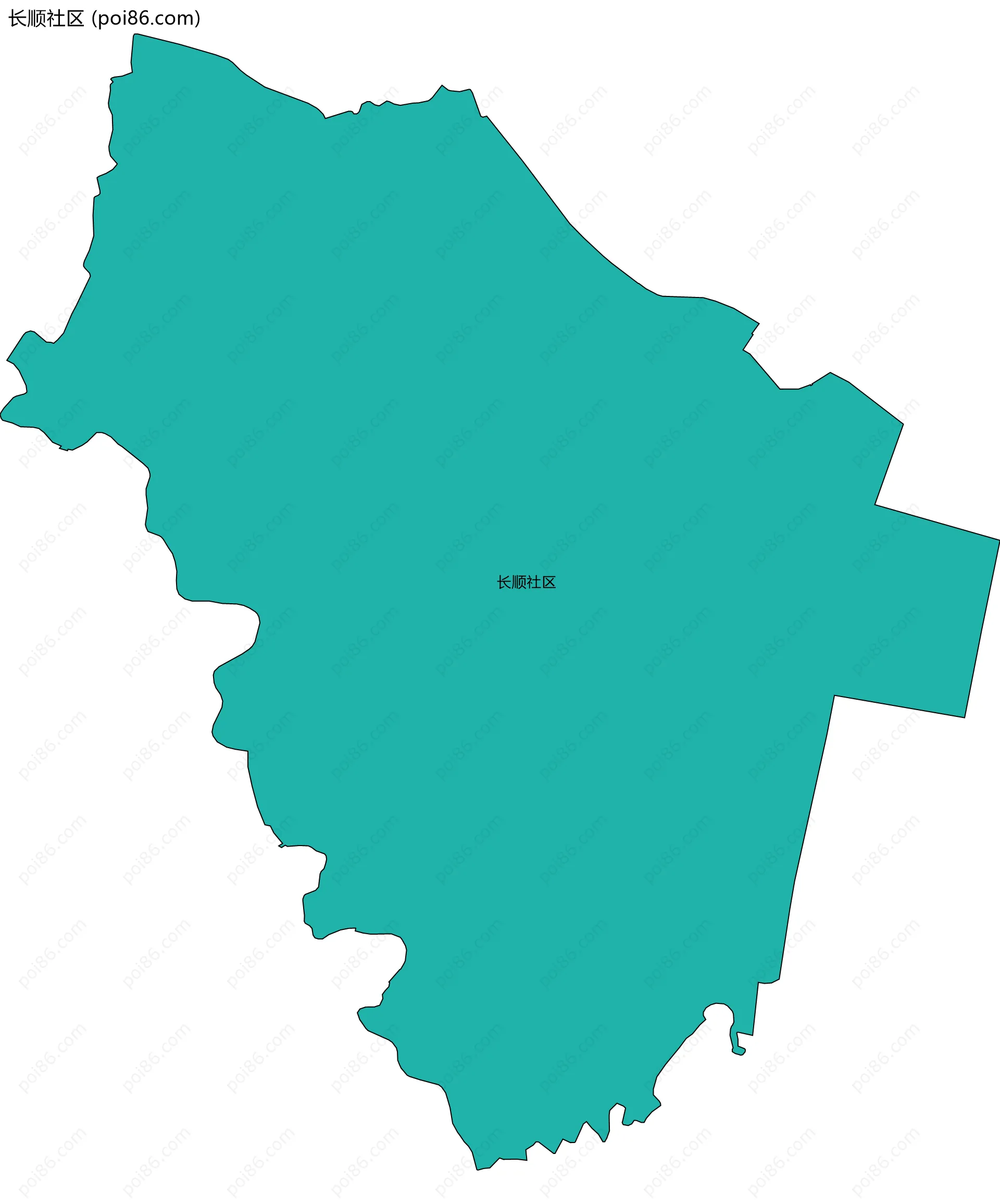 长顺社区边界地图