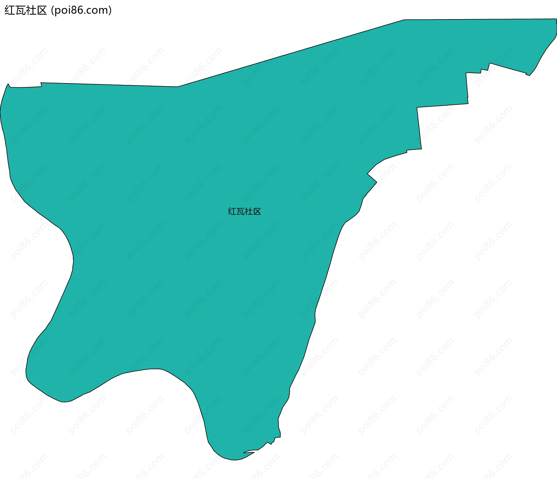 红瓦社区边界地图