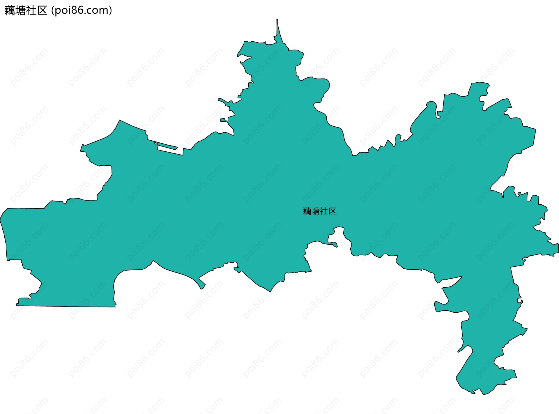 藕塘社区边界地图