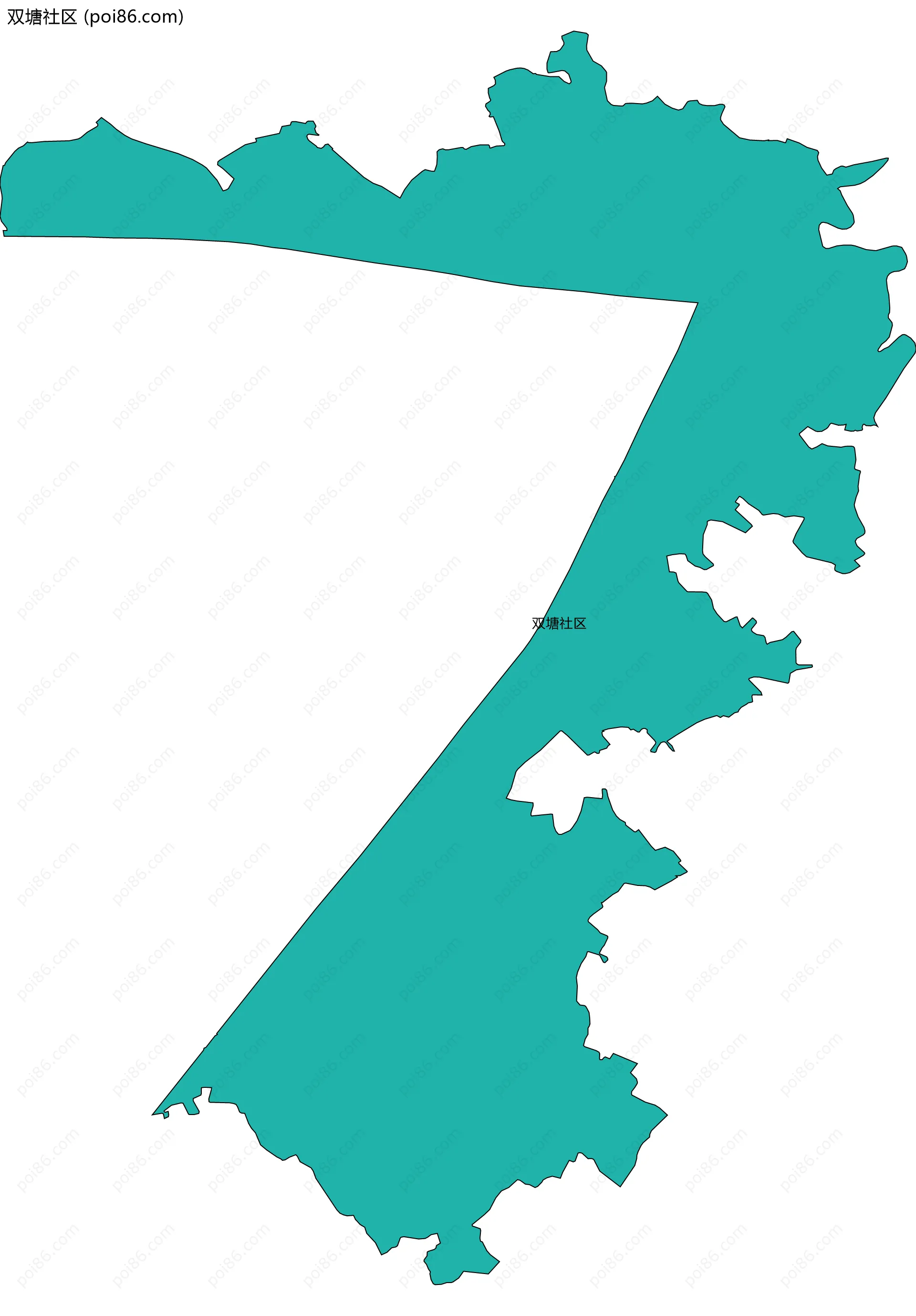 双塘社区边界地图