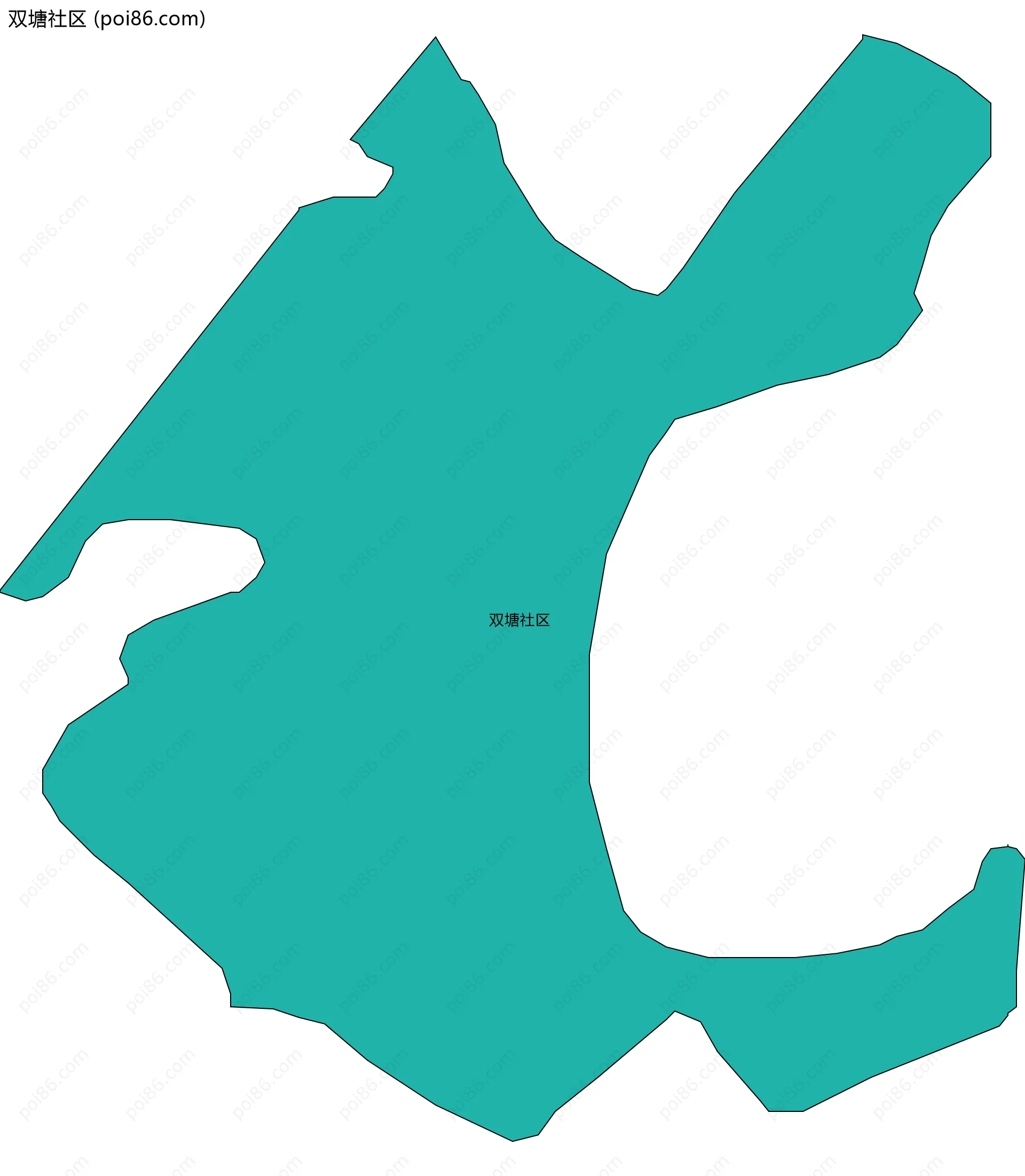双塘社区边界地图