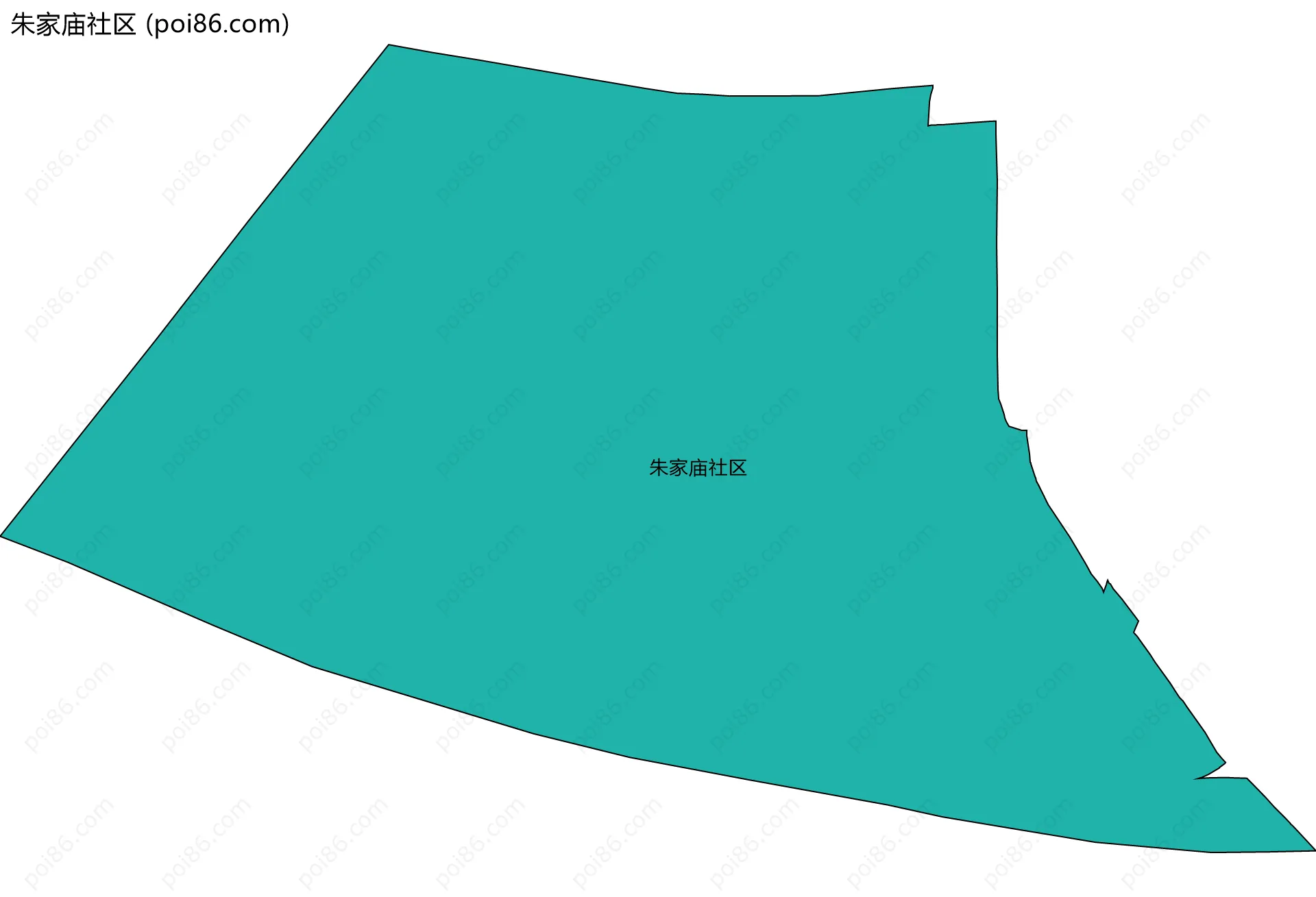 朱家庙社区边界地图