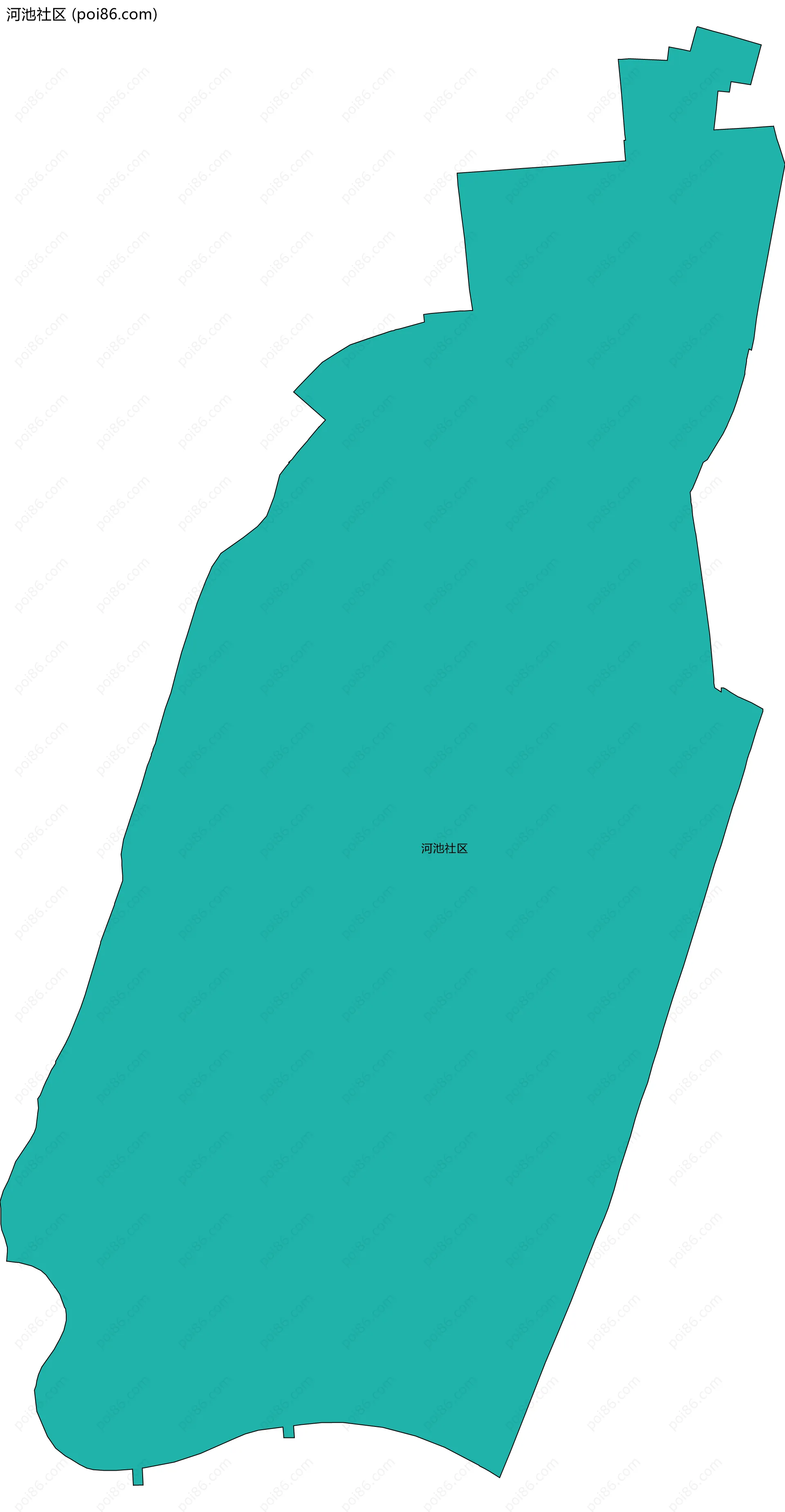 河池社区边界地图