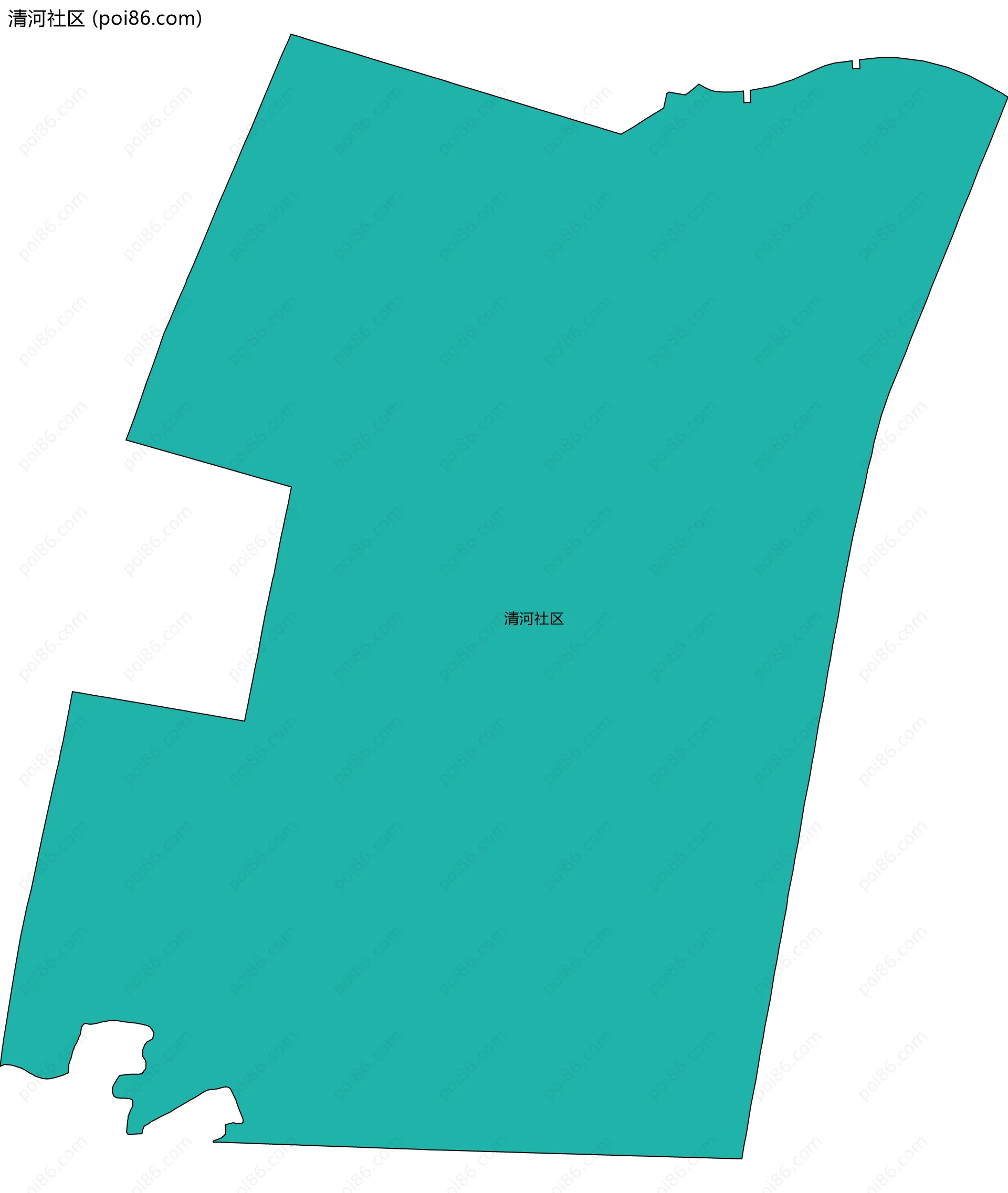 清河社区边界地图
