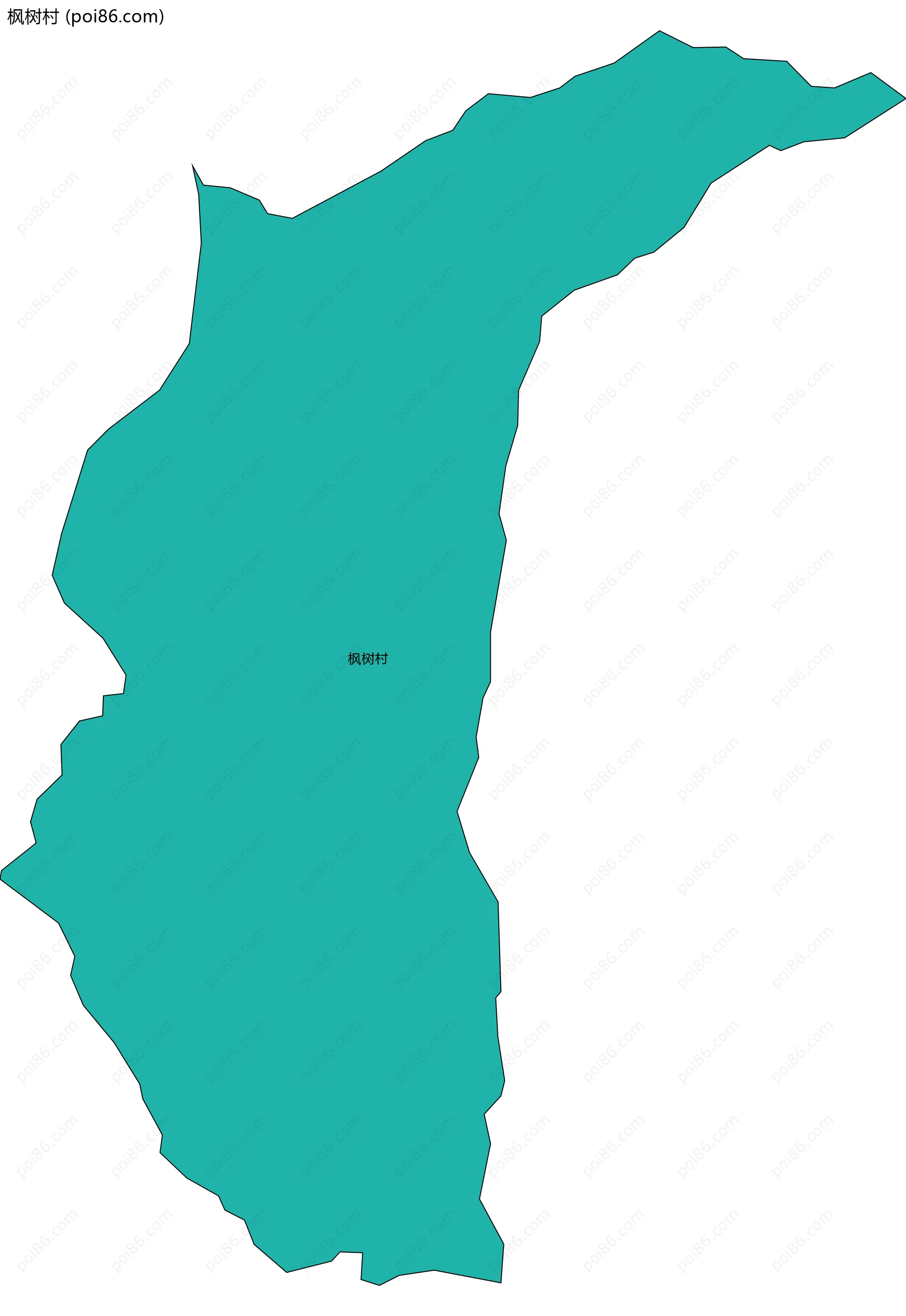 枫树村边界地图