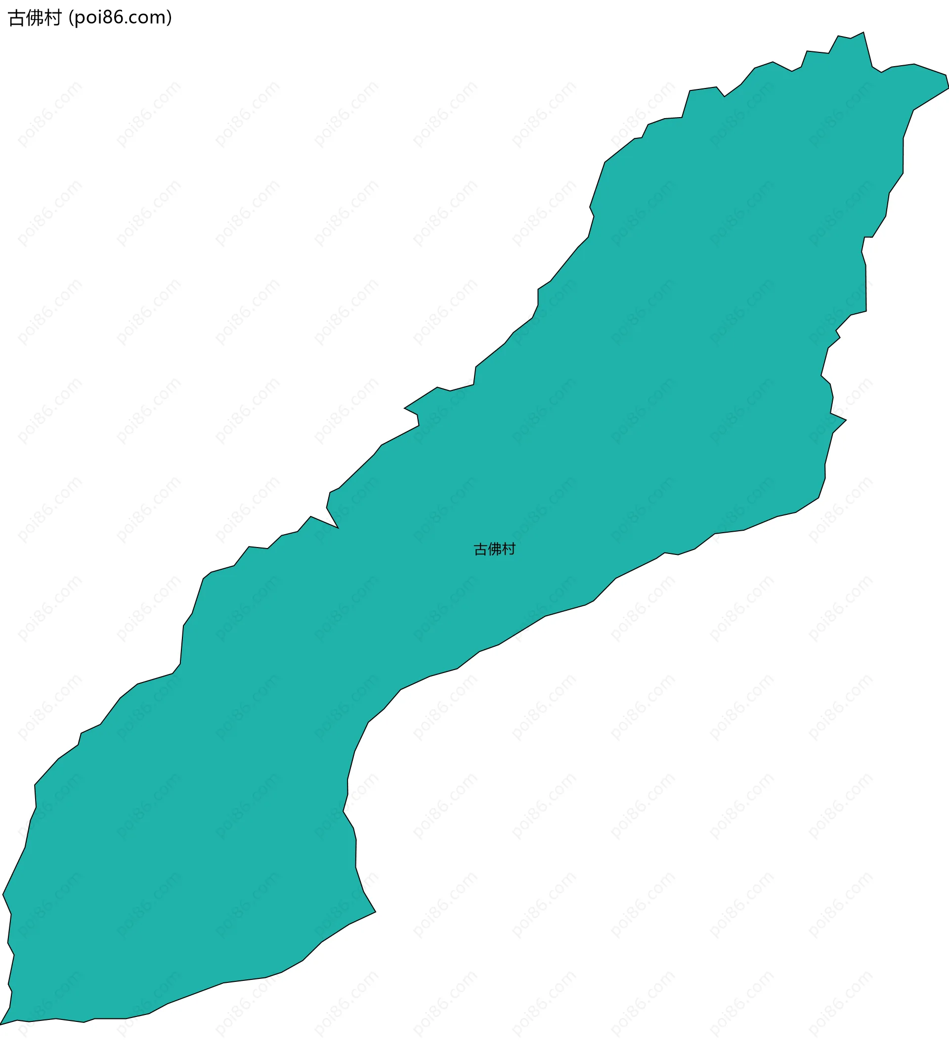 古佛村边界地图