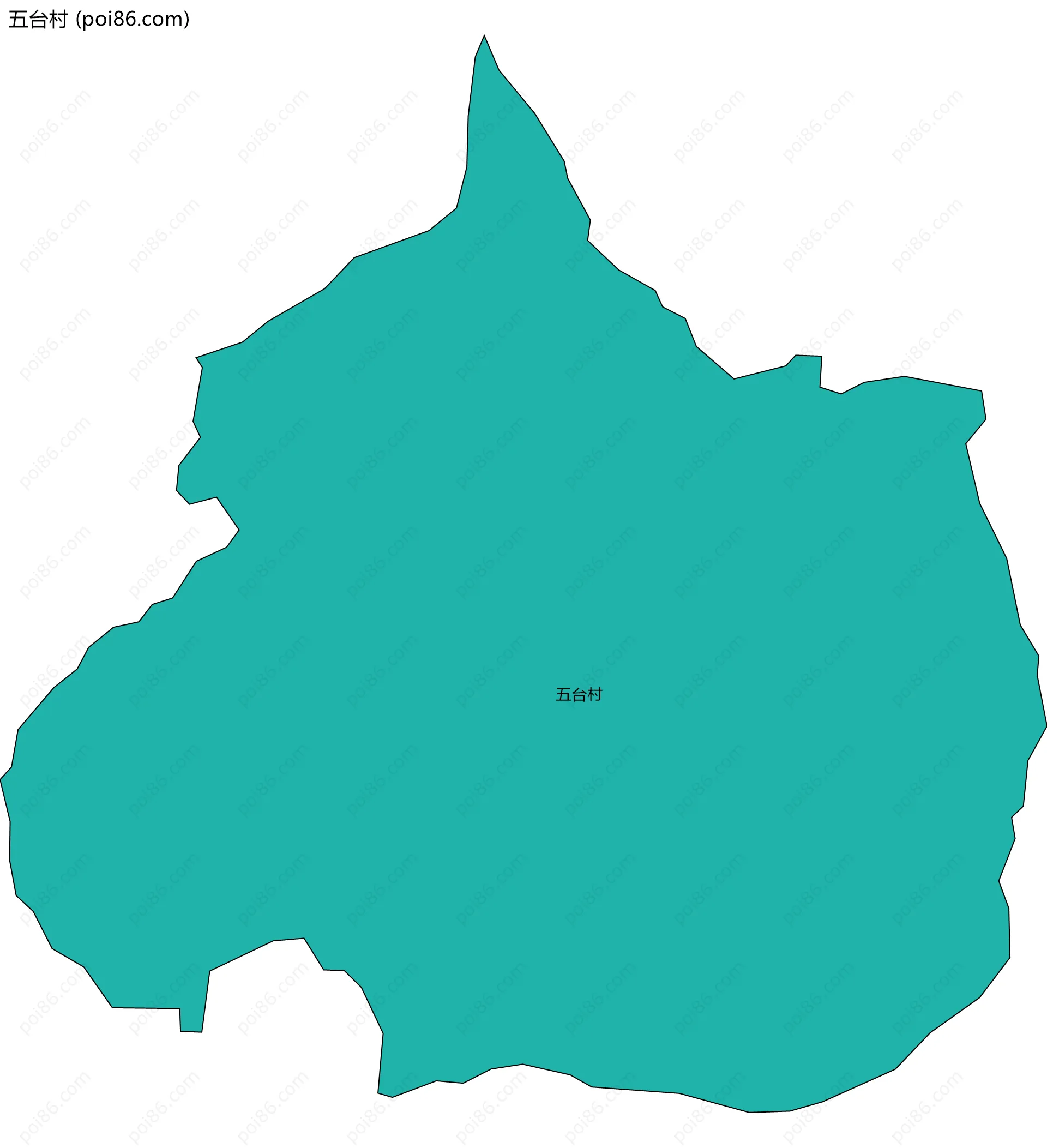 五台村边界地图