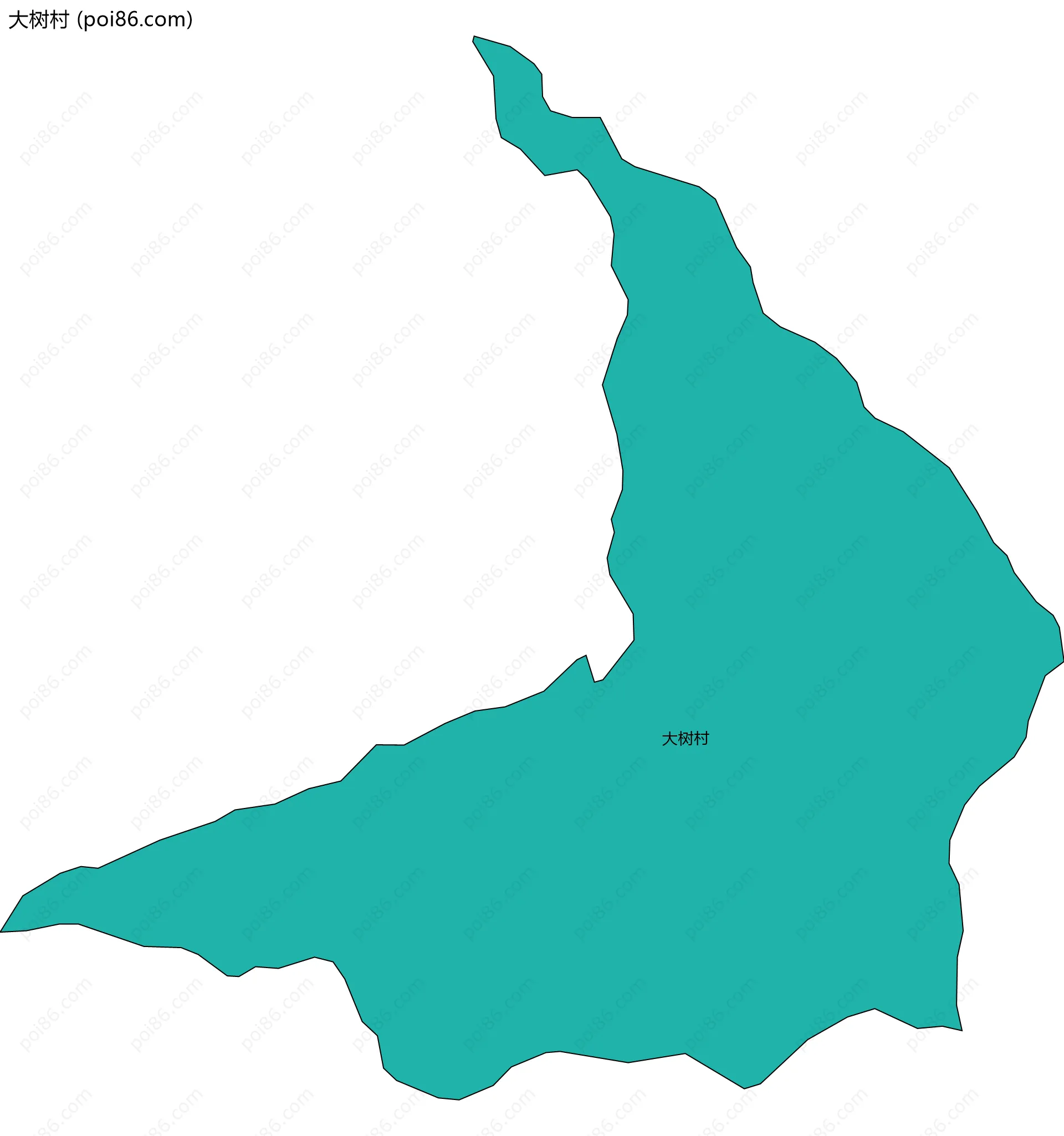 大树村边界地图