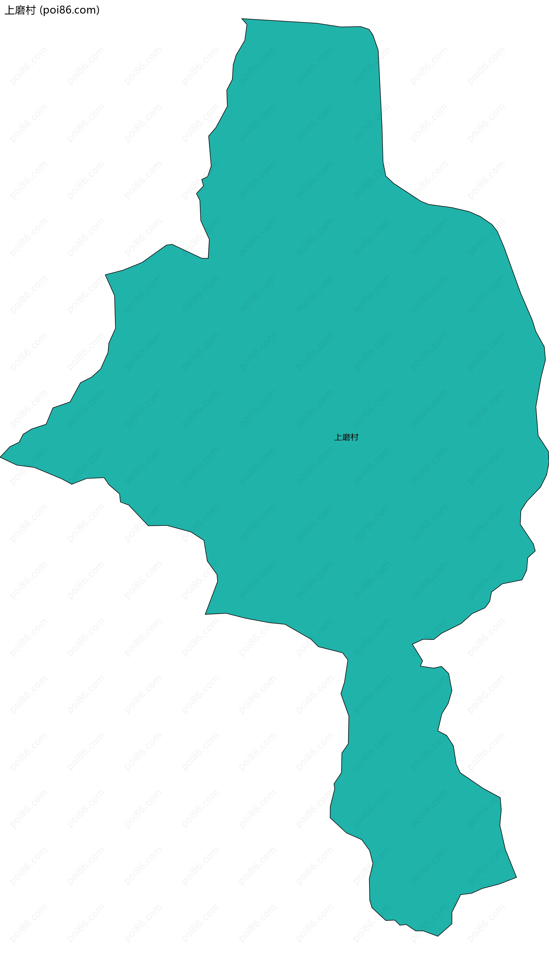 上磨村边界地图