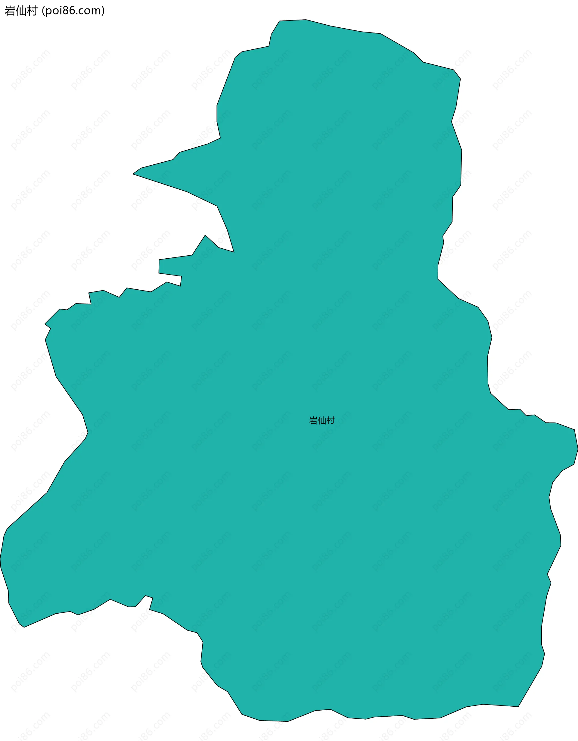 岩仙村边界地图