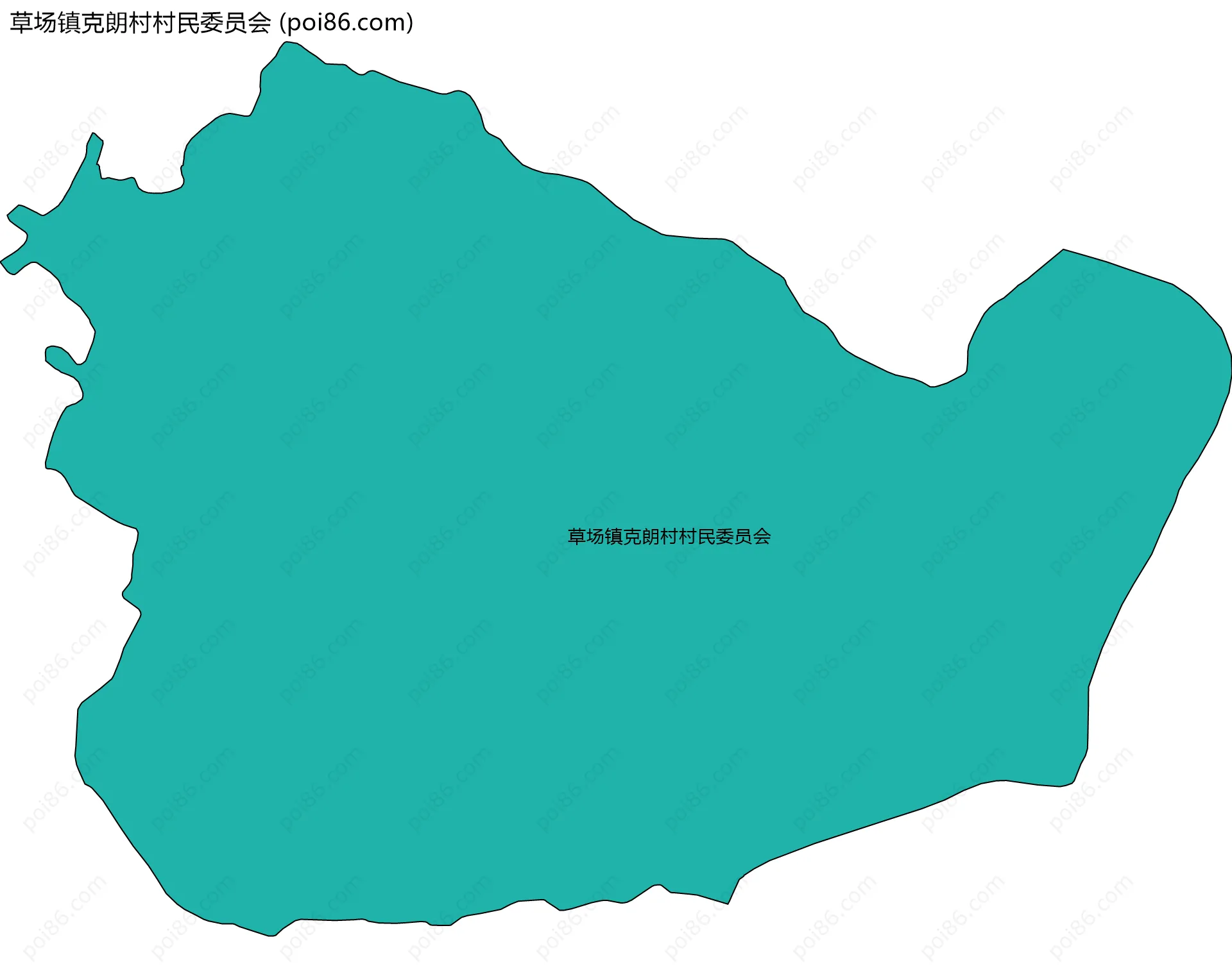 草场镇克朗村村民委员会边界地图