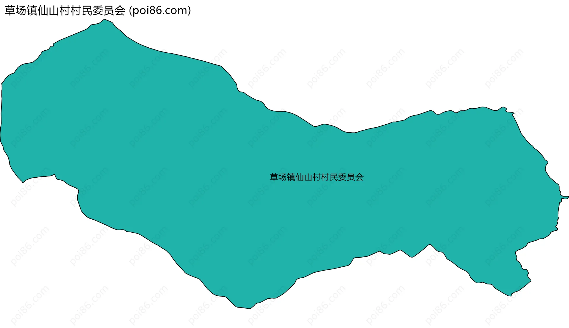草场镇仙山村村民委员会边界地图