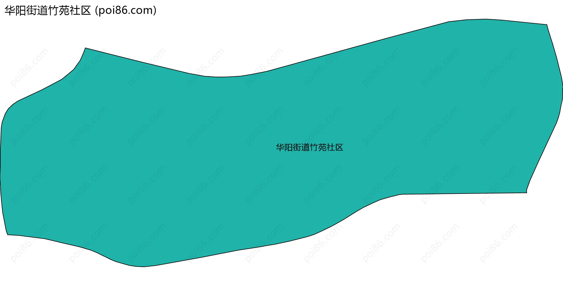 华阳街道竹苑社区边界地图